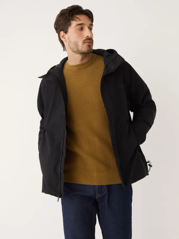 The Anorak Rain Jacket in Black sold by Frank & Oak
