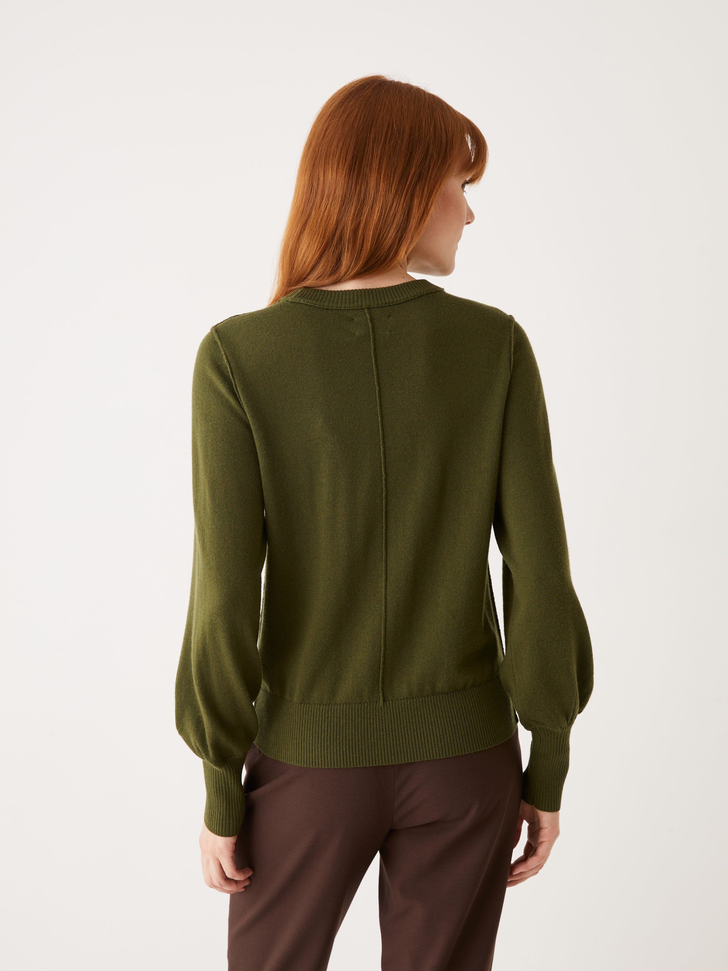 The Merino Wool Crewneck Sweater in Dark Olive sold by Frank & Oak product image thumbnail 2