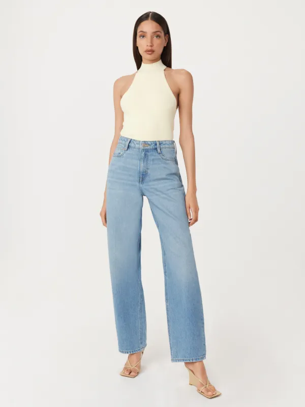 The Ellie Ultra Wide Leg Jean in Light Wash sold by Frank & Oak