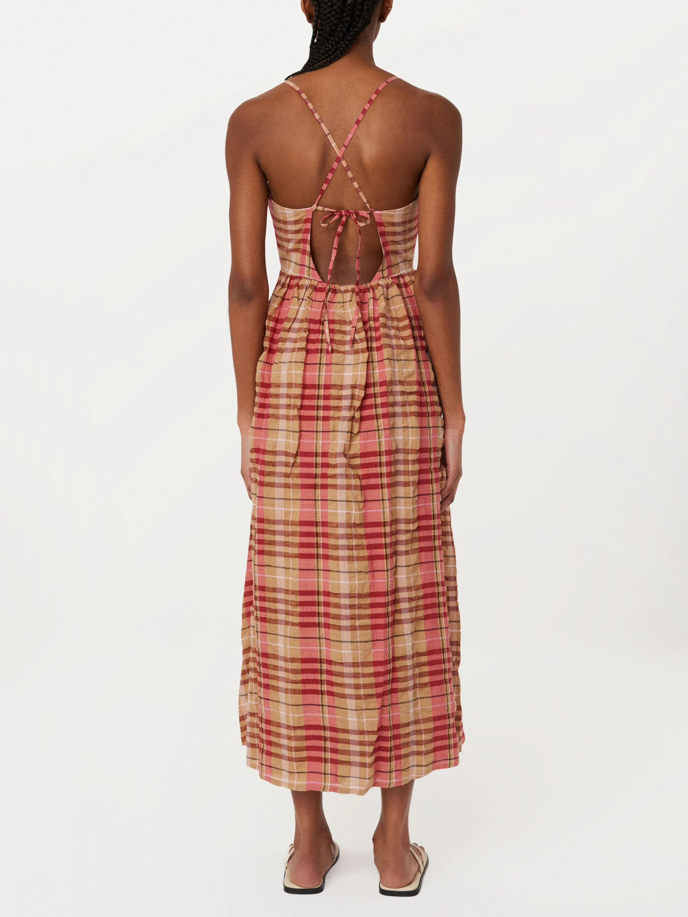 The Seersucker Maxi Dress in Red | Parallel