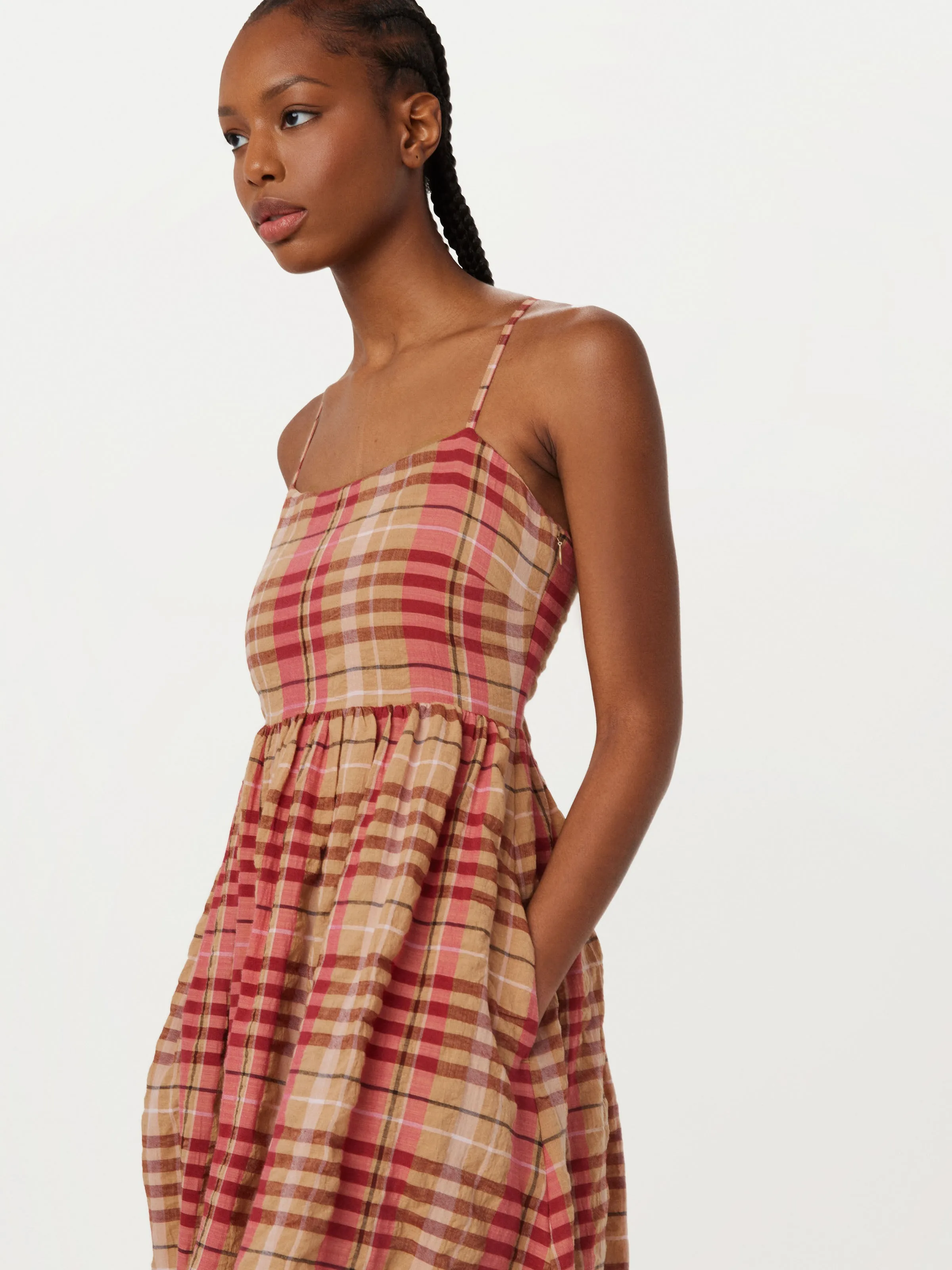 The Seersucker Maxi Dress in Red | Parallel