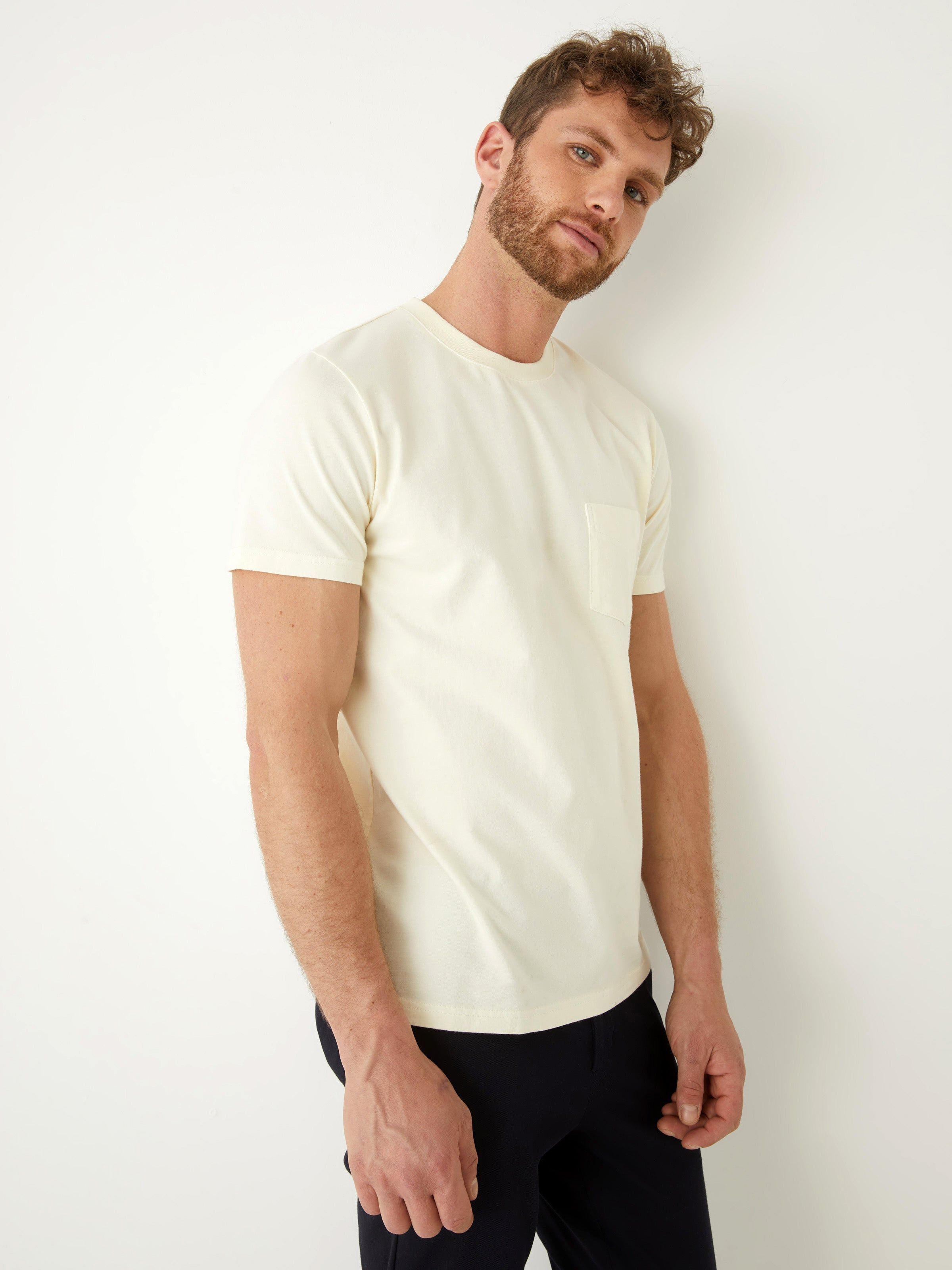 The Slim Fit Pocket T-shirt in Lemon Icing sold by Frank & Oak product image thumbnail 3