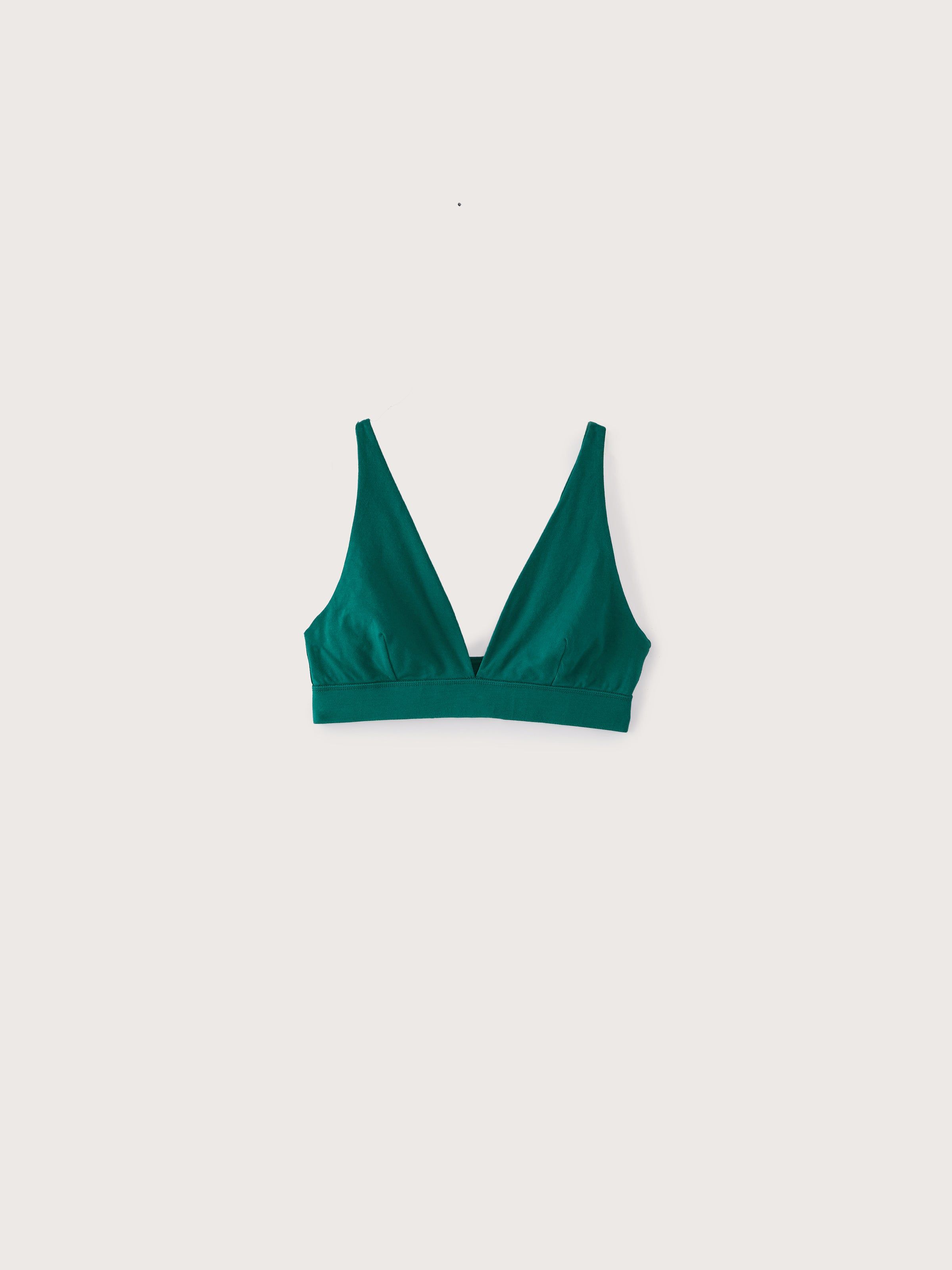 The Plunge Neck Bra in Deep Green sold by Frank & Oak product image thumbnail 4