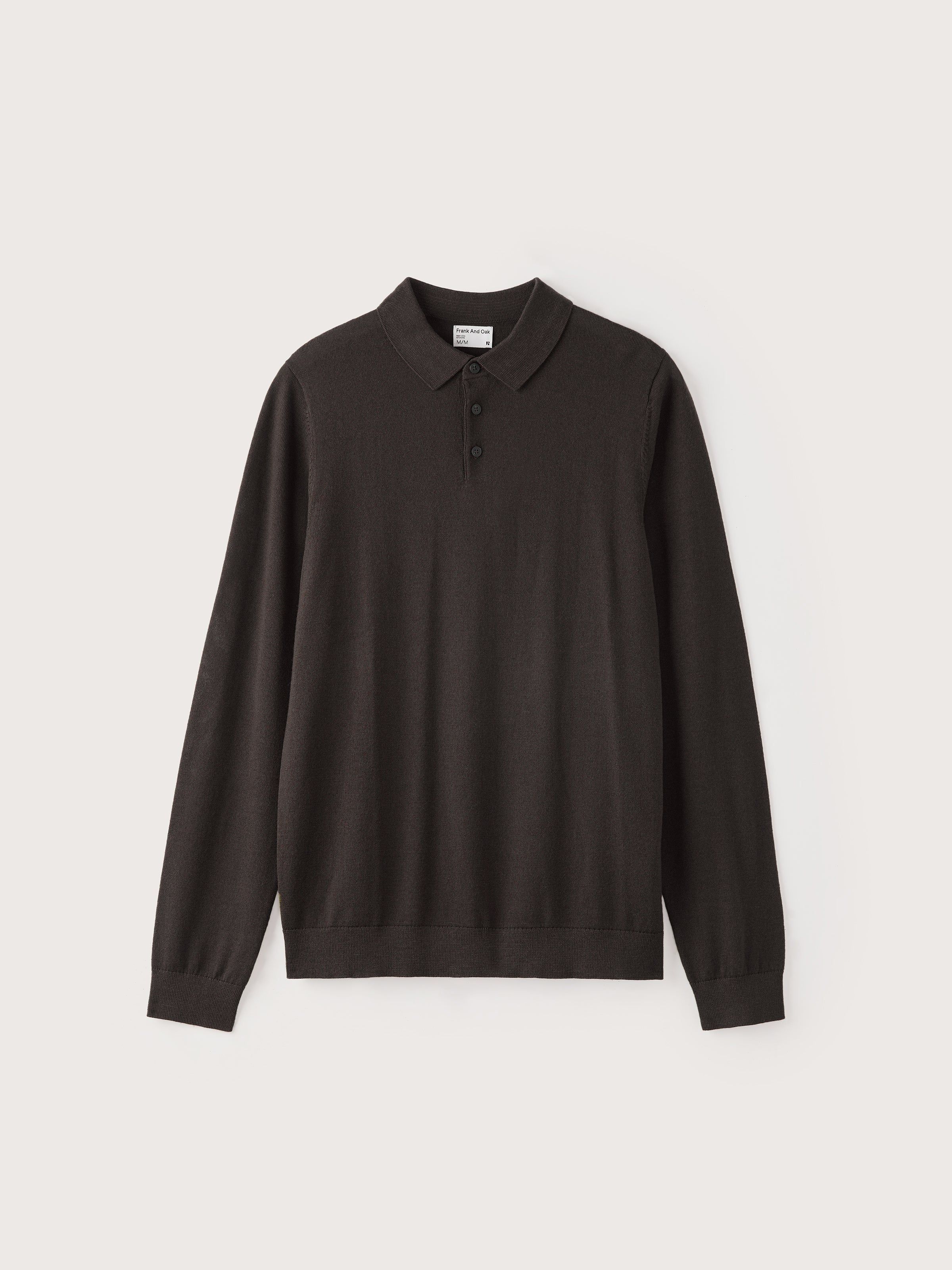 The Merino Wool Polo Sweater in Brown sold by Frank & Oak product image thumbnail 5