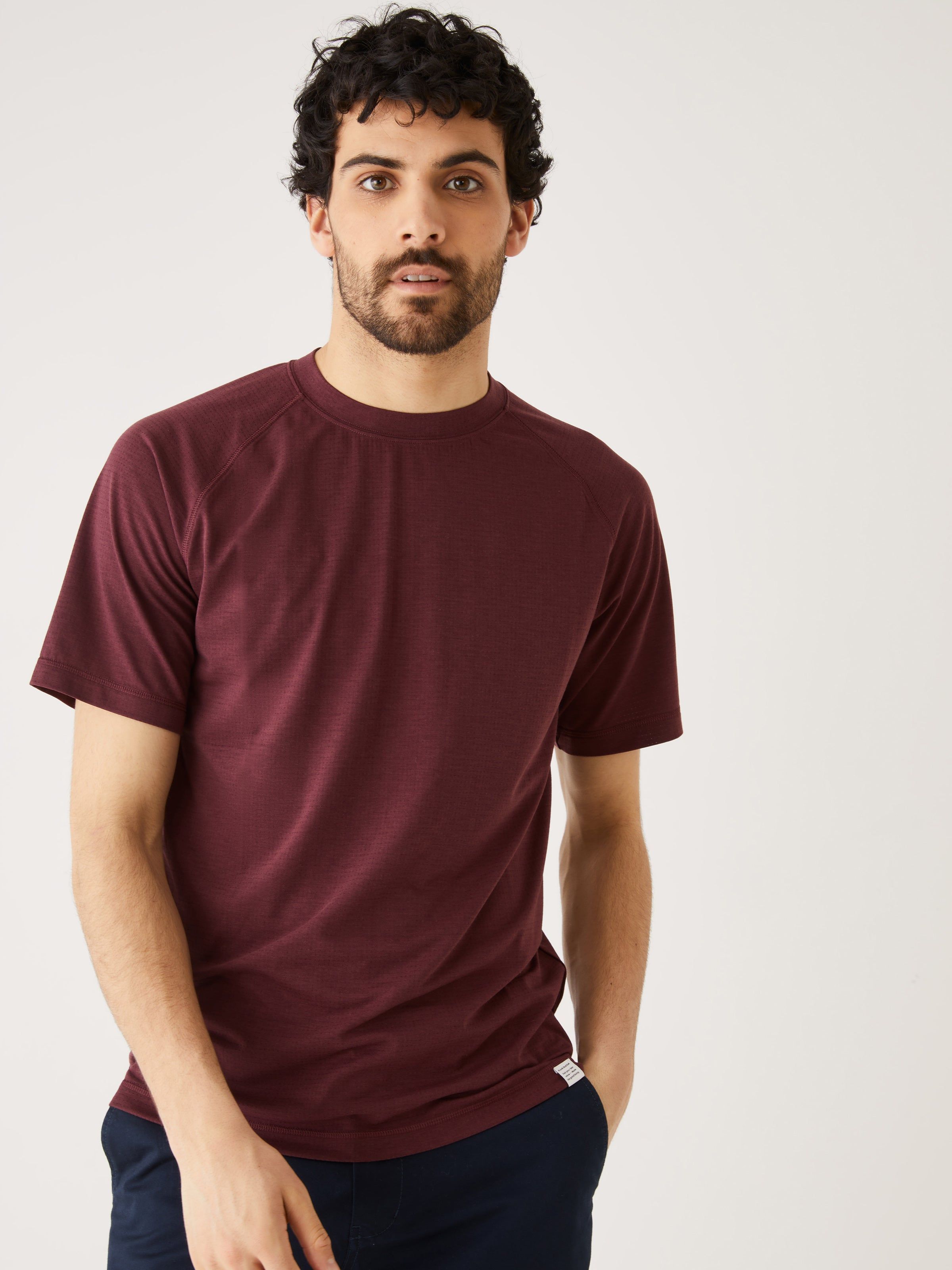 The Slim Fit Motion T-Shirt in Dark Red sold by Frank & Oak product image thumbnail 2