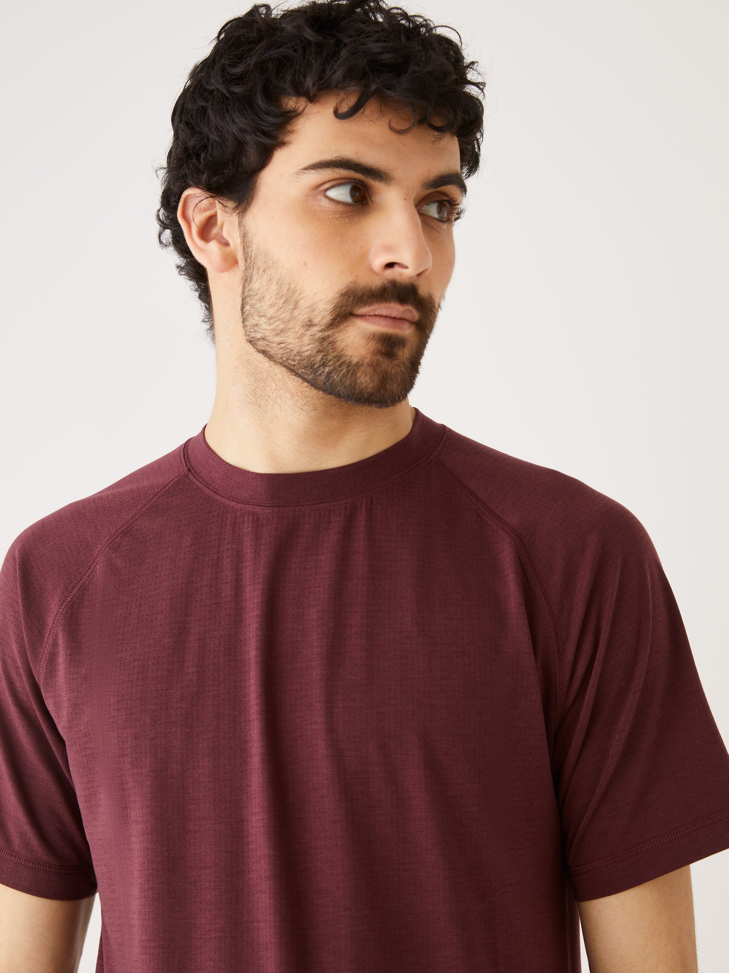 The Slim Fit Motion T-Shirt in Dark Red sold by Frank & Oak product image thumbnail 5