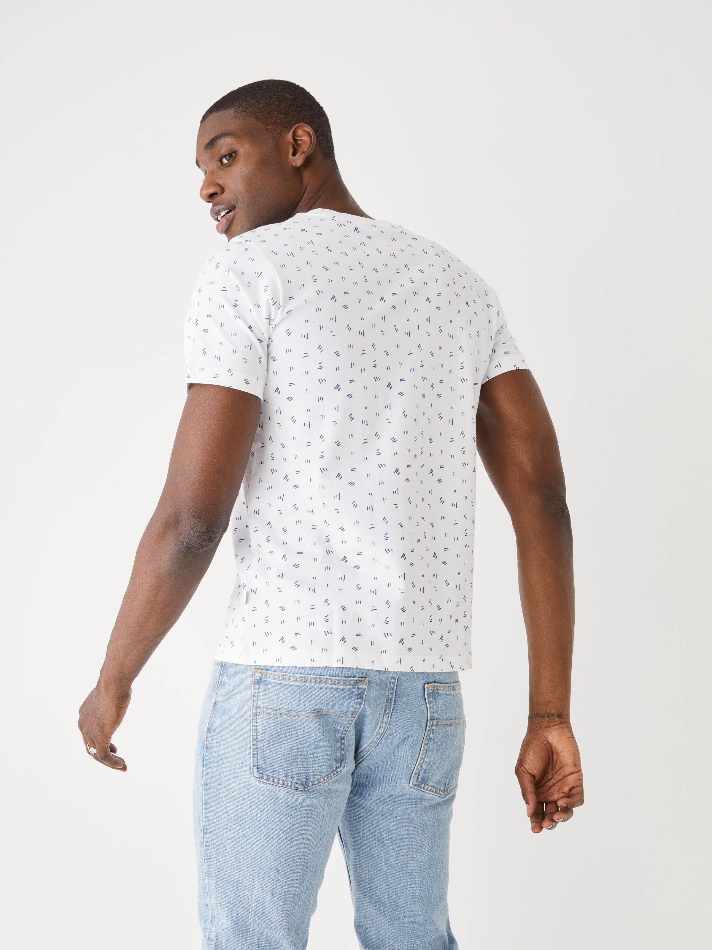 The Slim Fit Printed T-Shirt in Bright White sold by Frank & Oak product image thumbnail 3