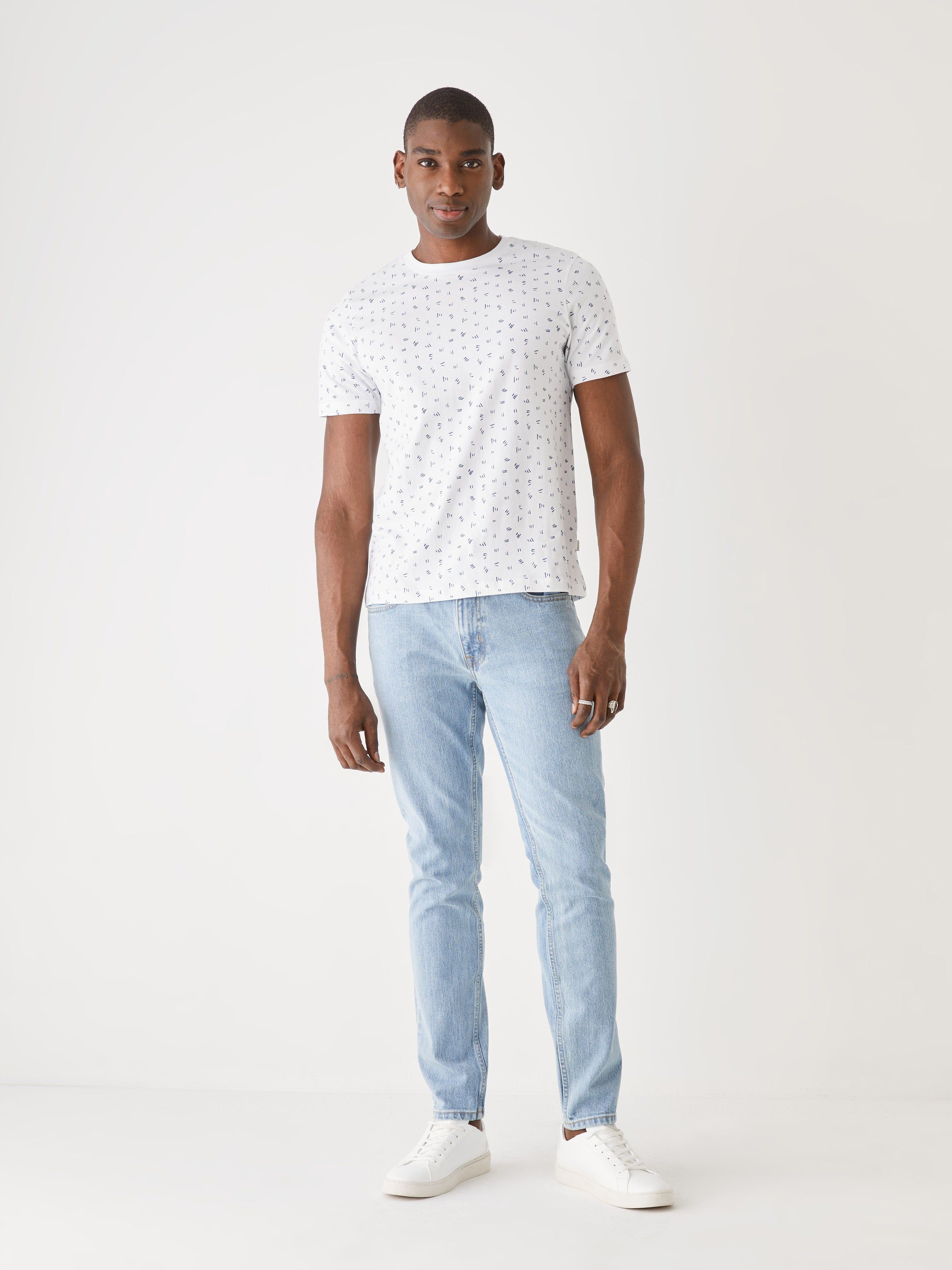 The Slim Fit Printed T-Shirt in Bright White sold by Frank & Oak product image thumbnail 2
