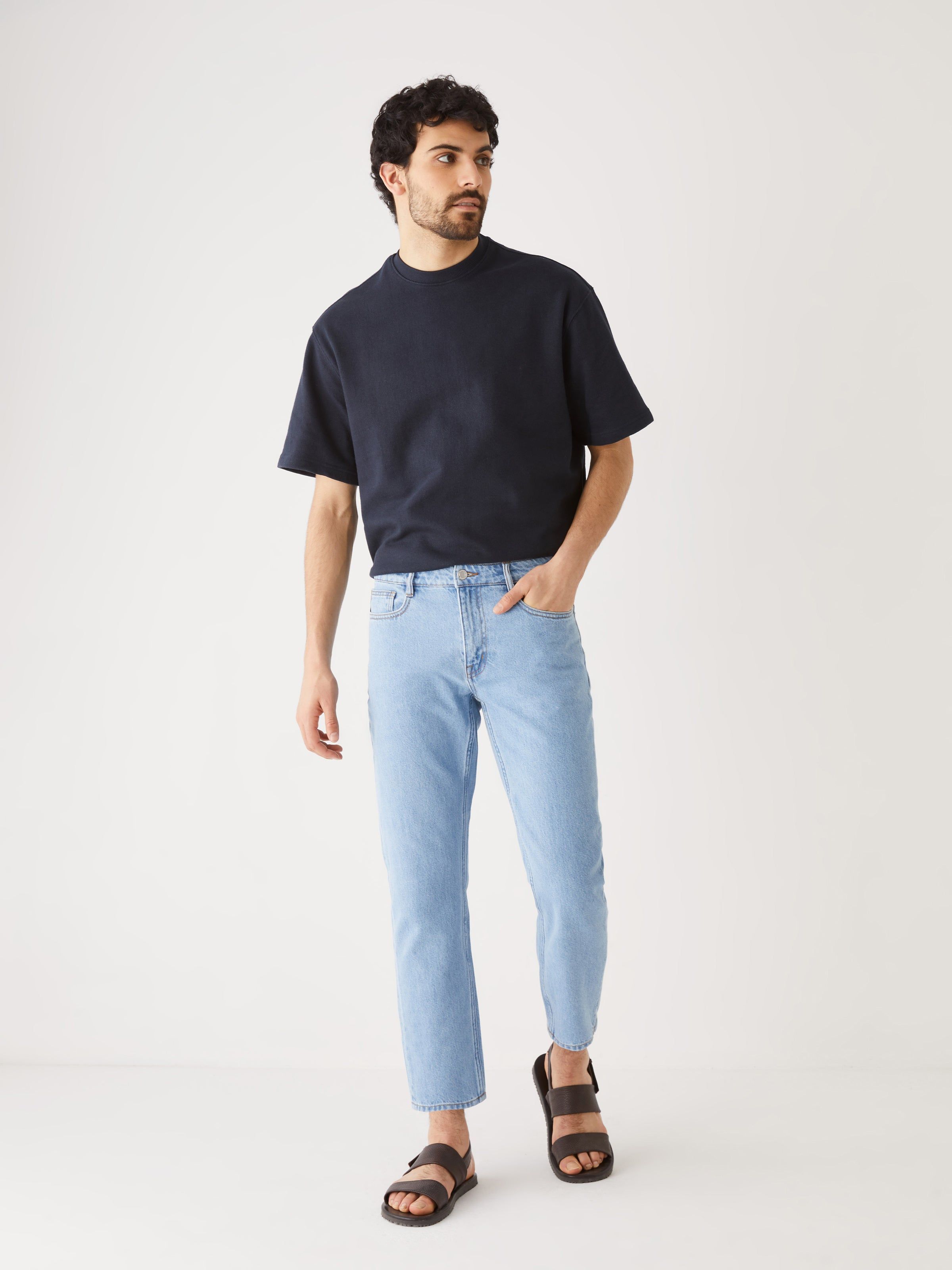 The Slim Fit Hemp Jean in Washed Blue sold by Frank & Oak product image thumbnail 5