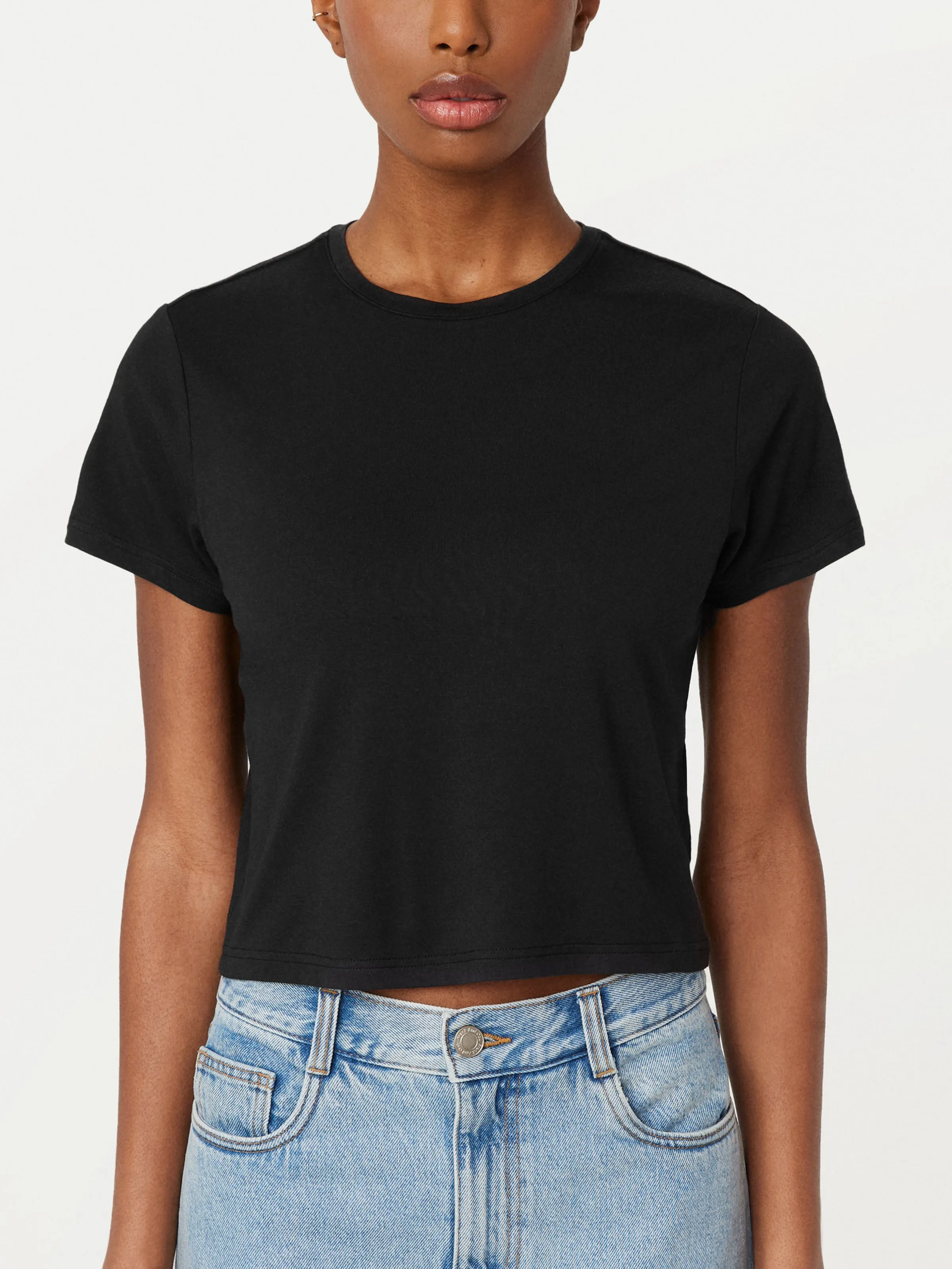 The Relaxed Fluid T-Shirt in Black sold by Frank & Oak product image thumbnail 4