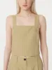 The Striped Shell Top in Cream Yellow sold by Frank & Oak