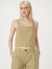 The Striped Shell Top in Cream Yellow sold by Frank & Oak