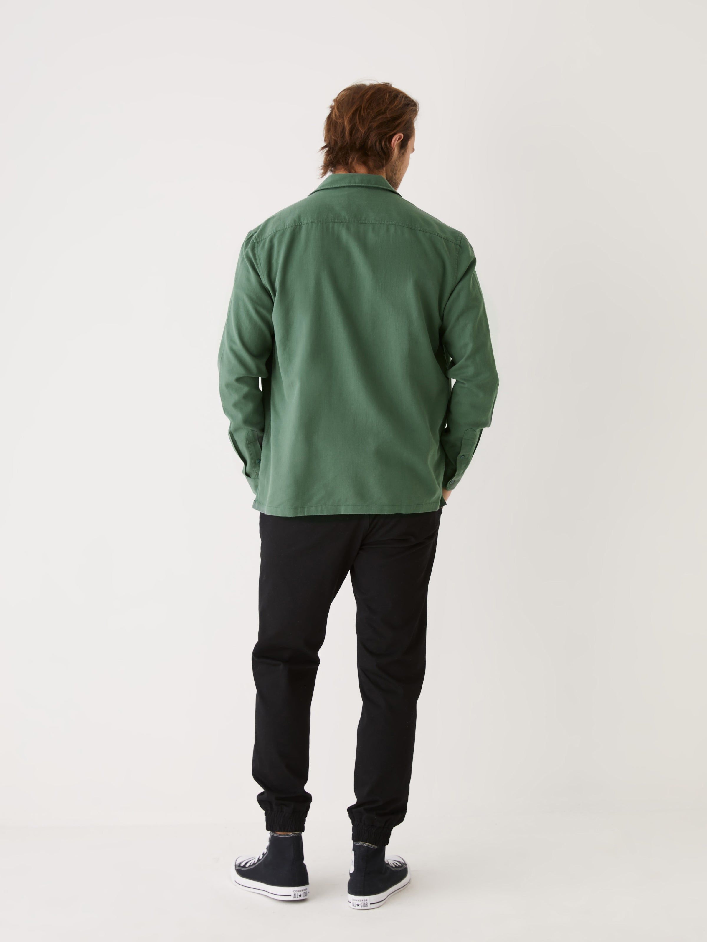 The Twill Button-Down Shirt in Green sold by Frank & Oak product image thumbnail 4
