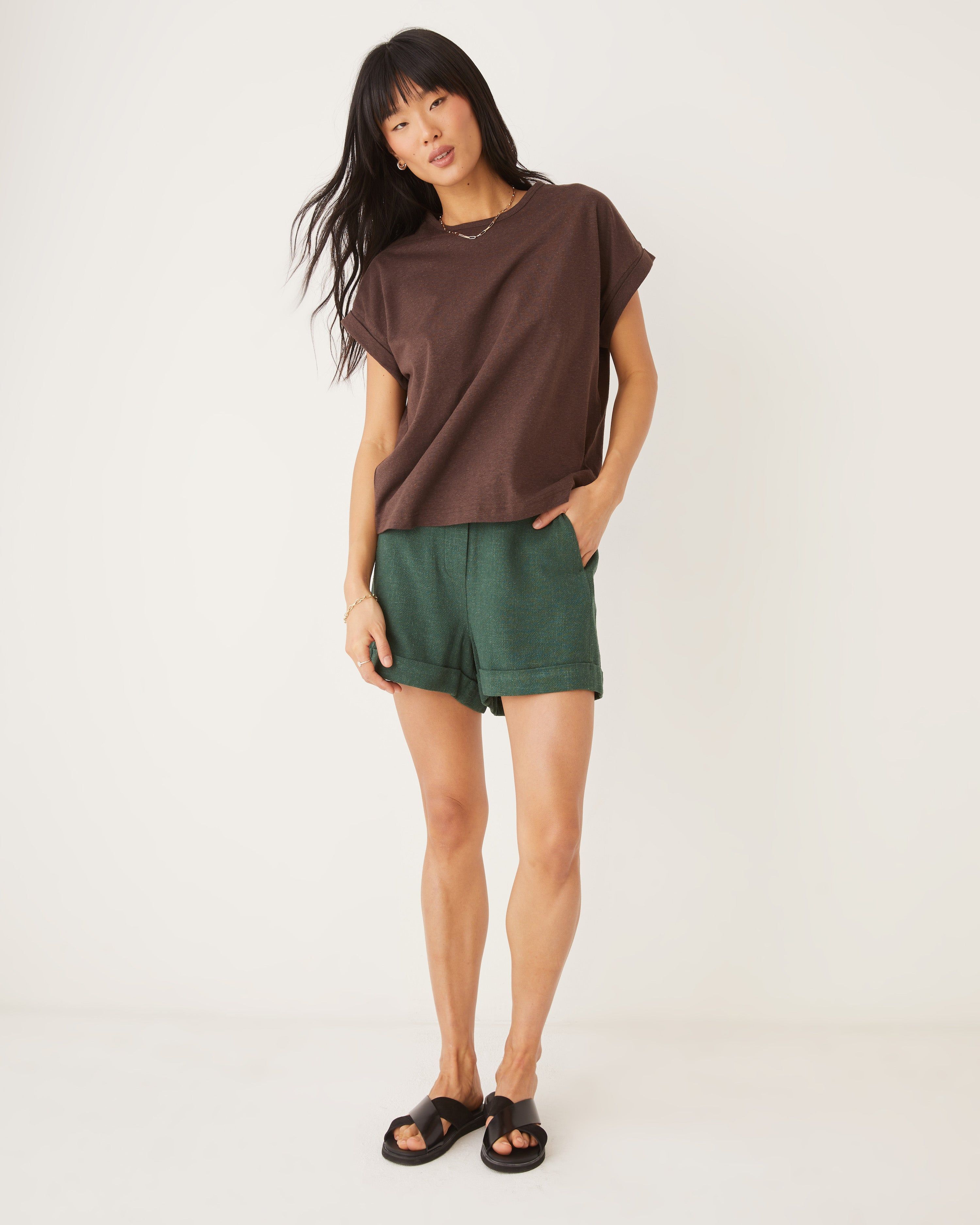 The Supersoft Hemp T-Shirt in Dark Brown sold by Frank & Oak product image thumbnail 2