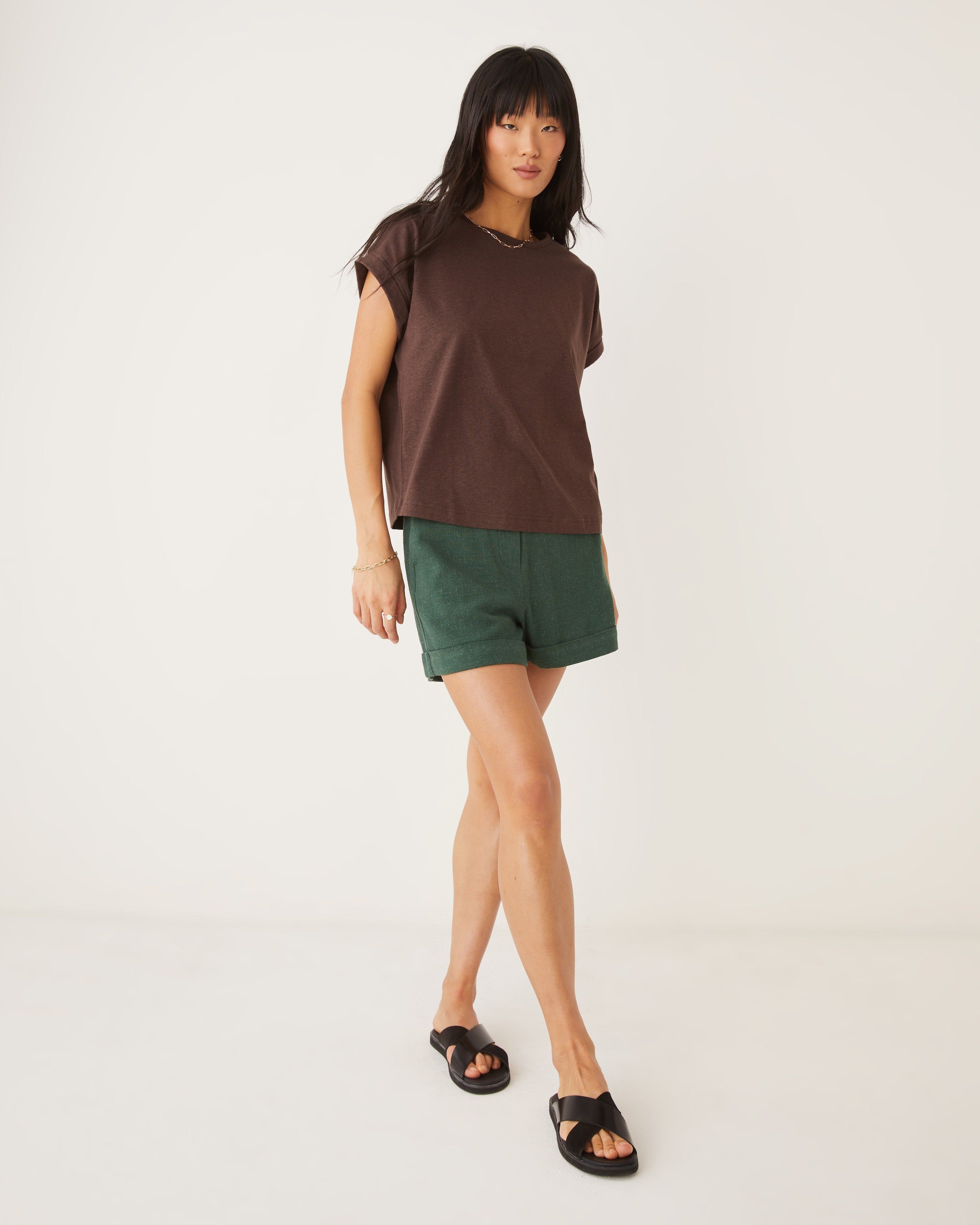 The Supersoft Hemp T-Shirt in Dark Brown sold by Frank & Oak product image thumbnail 4