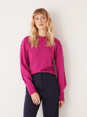 The Pointelle Sweater in Fuchsia made by Frank & Oak