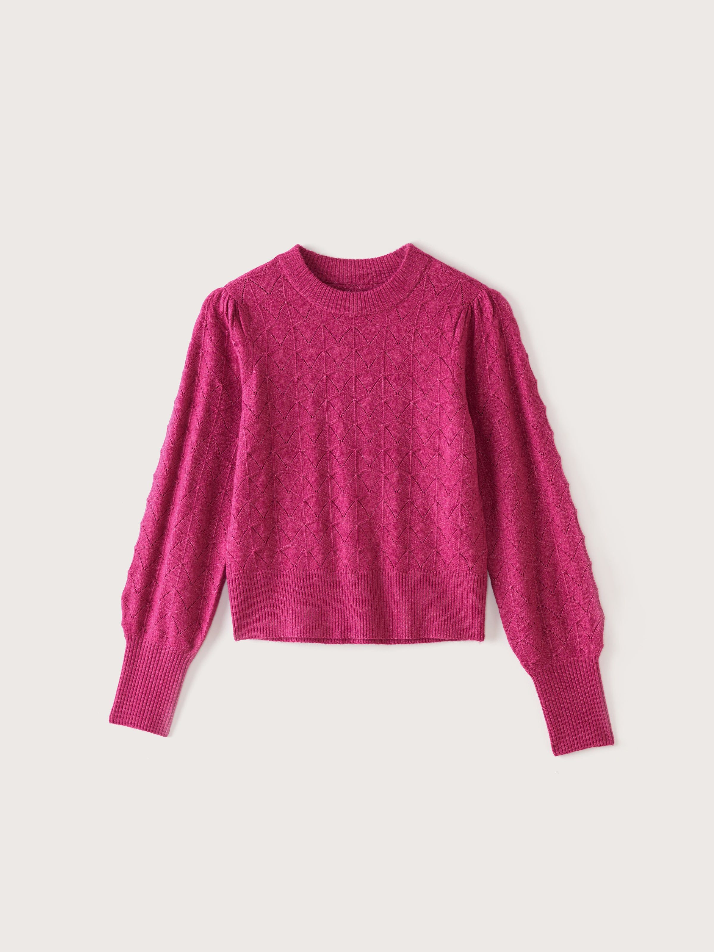 The Pointelle Sweater in Fuchsia sold by Frank & Oak product image thumbnail 5