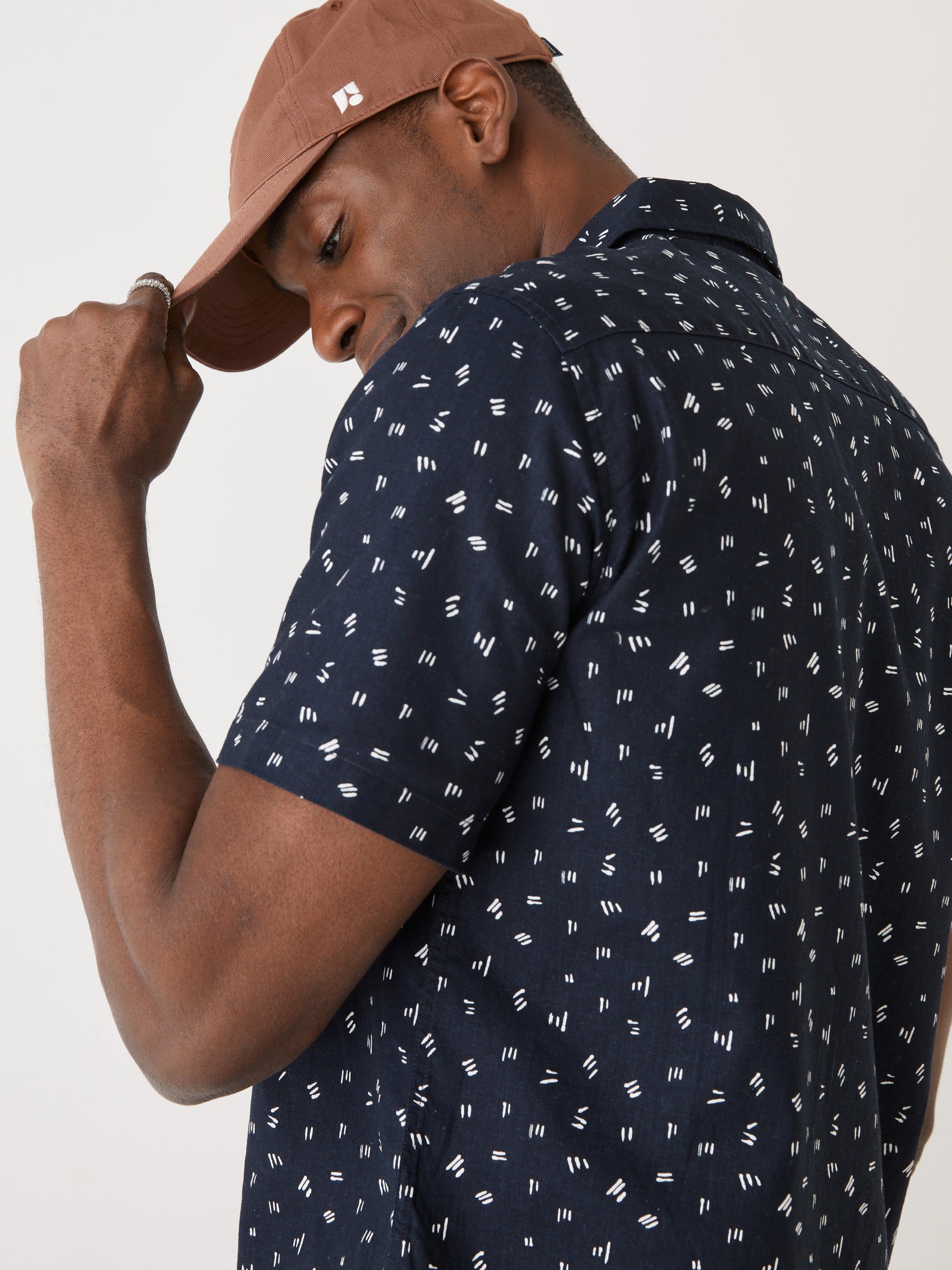 The Printed Hemp Shirt in Deep Blue sold by Frank & Oak product image thumbnail 4