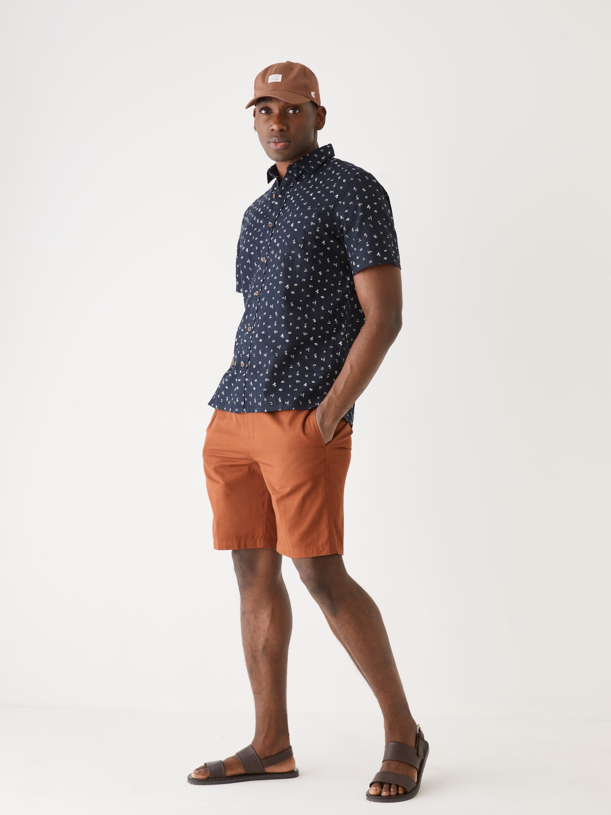 The Printed Hemp Shirt in Deep Blue sold by Frank & Oak product image thumbnail 2