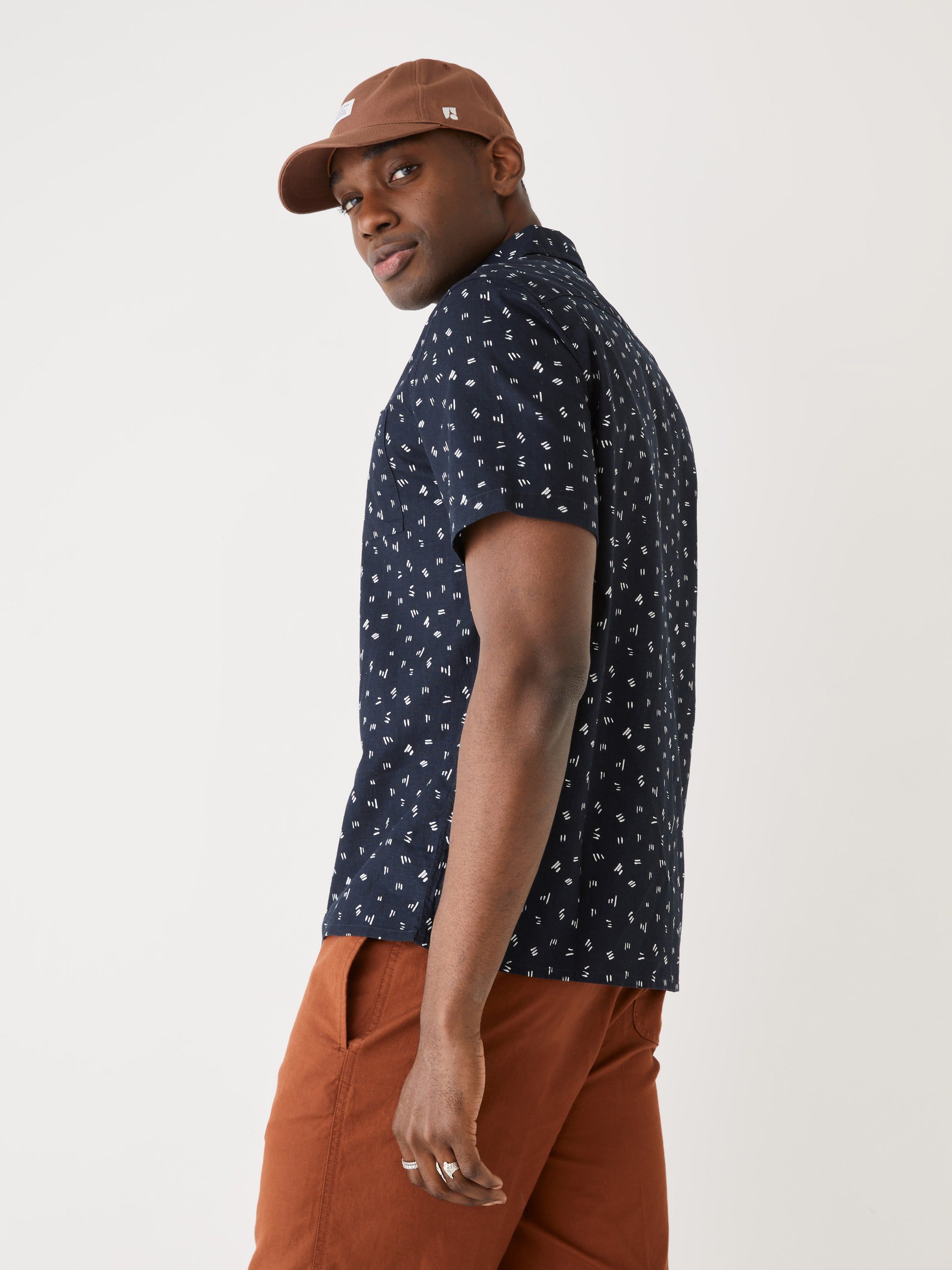 The Printed Hemp Shirt in Deep Blue sold by Frank & Oak product image thumbnail 3