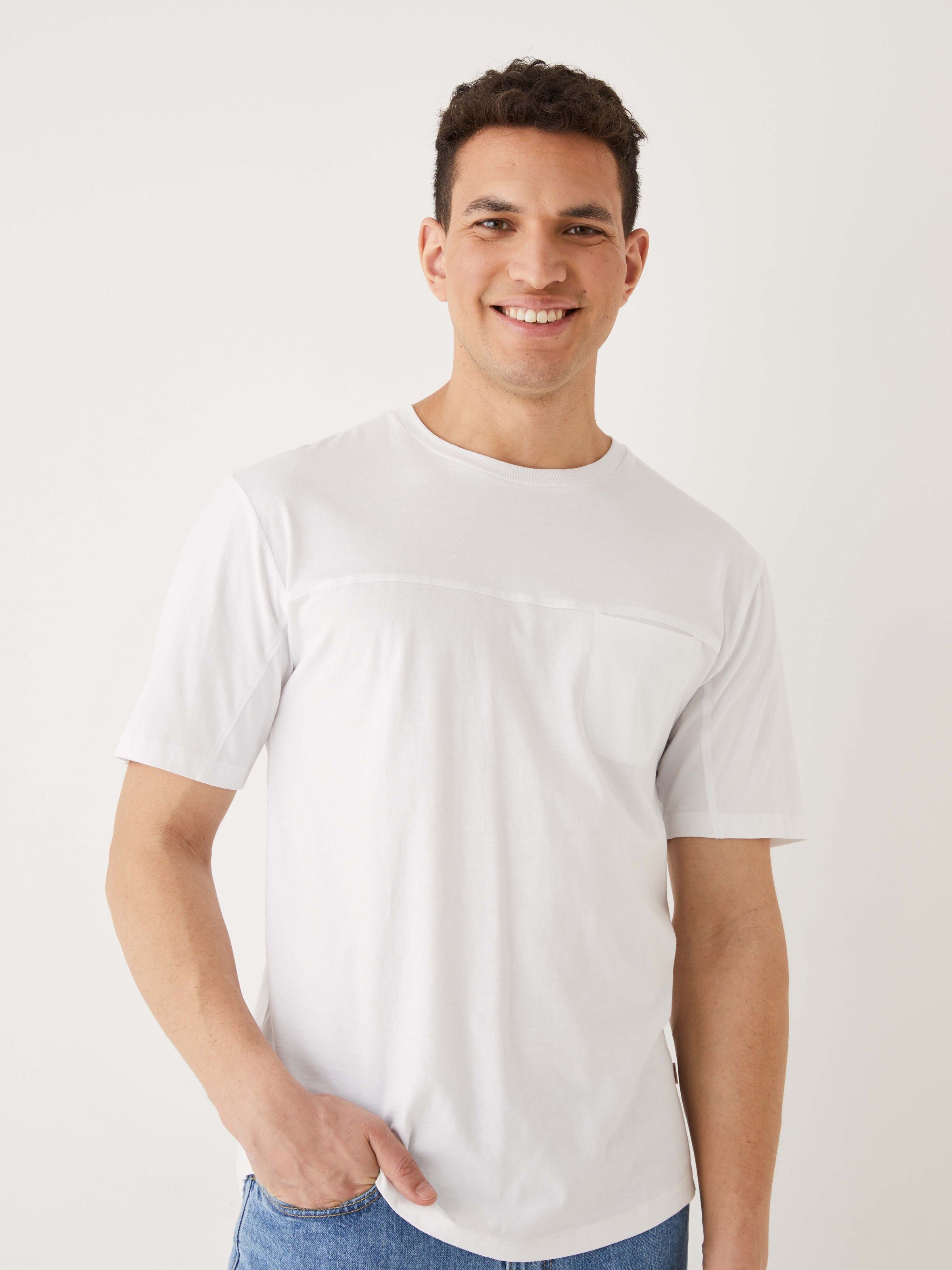 The Relaxed Fit Arc Hem T-Shirt in Bright White sold by Frank & Oak product image thumbnail 2