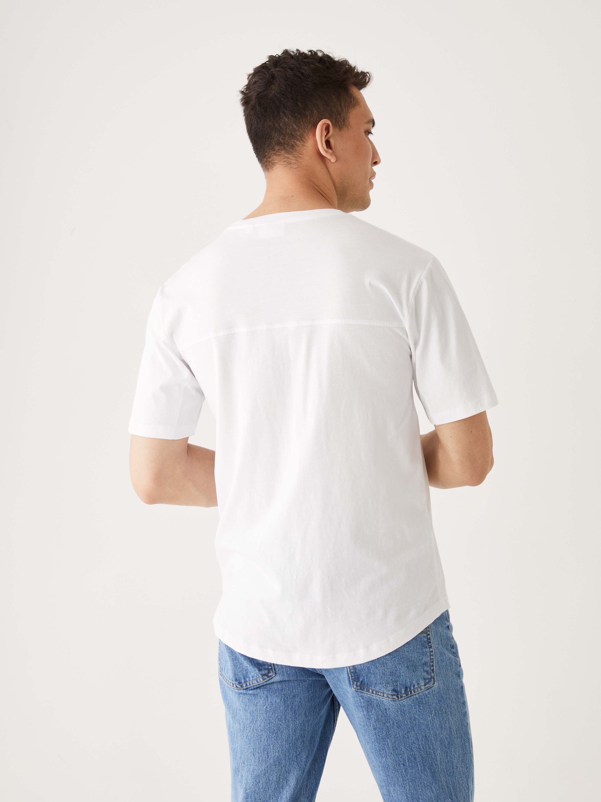 The Relaxed Fit Arc Hem T-Shirt in Bright White sold by Frank & Oak product image thumbnail 3