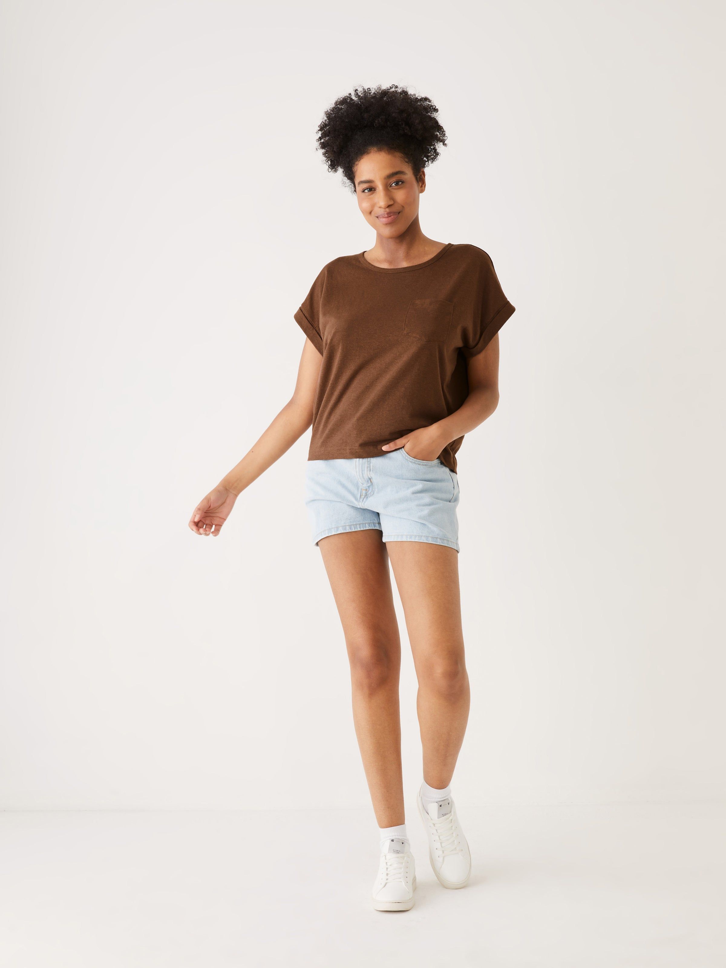 The Supersoft Hemp T-Shirt in Brown sold by Frank & Oak