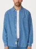 The Hemp Blend Shirt in Washed Blue sold by Frank & Oak
