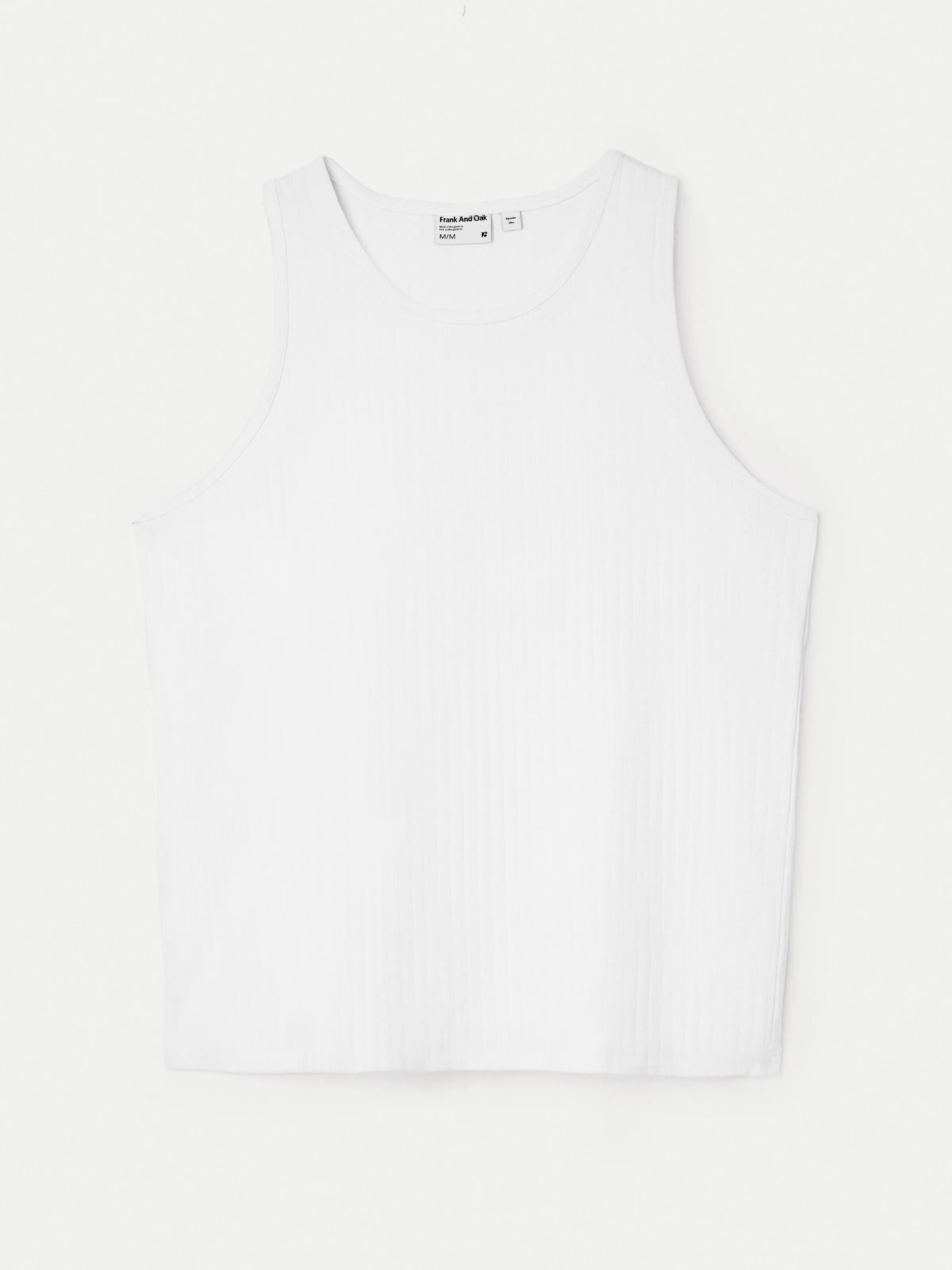 The Ribbed Tank in Bright White sold by Frank & Oak product image thumbnail 5