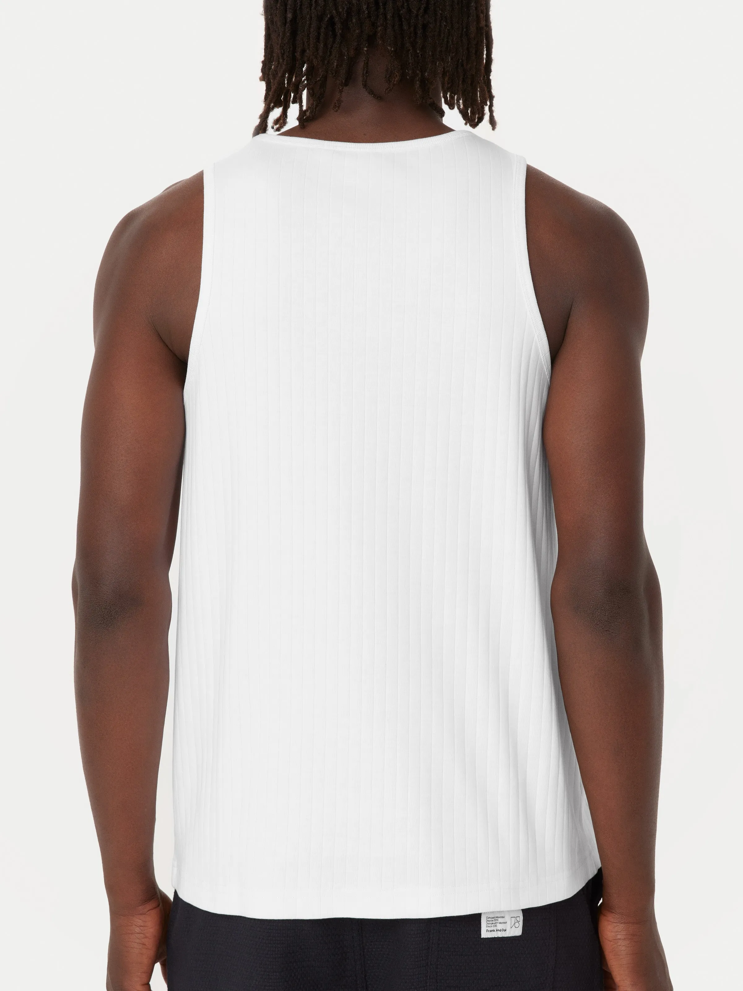 The Ribbed Tank in Bright White sold by Frank & Oak product image thumbnail 4