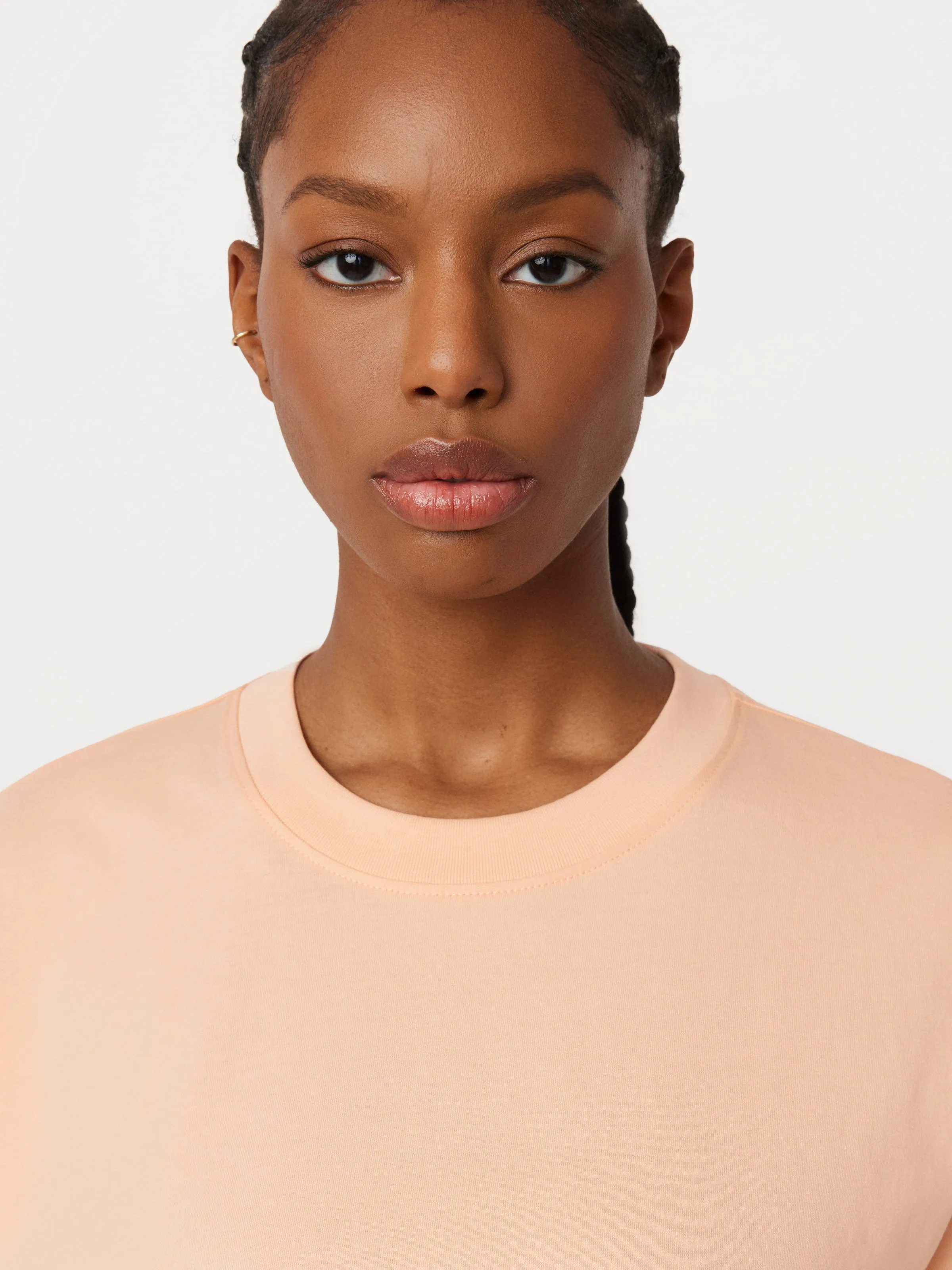 The Cropped Boxy T-Shirt in Peach sold by Frank & Oak product image thumbnail 5