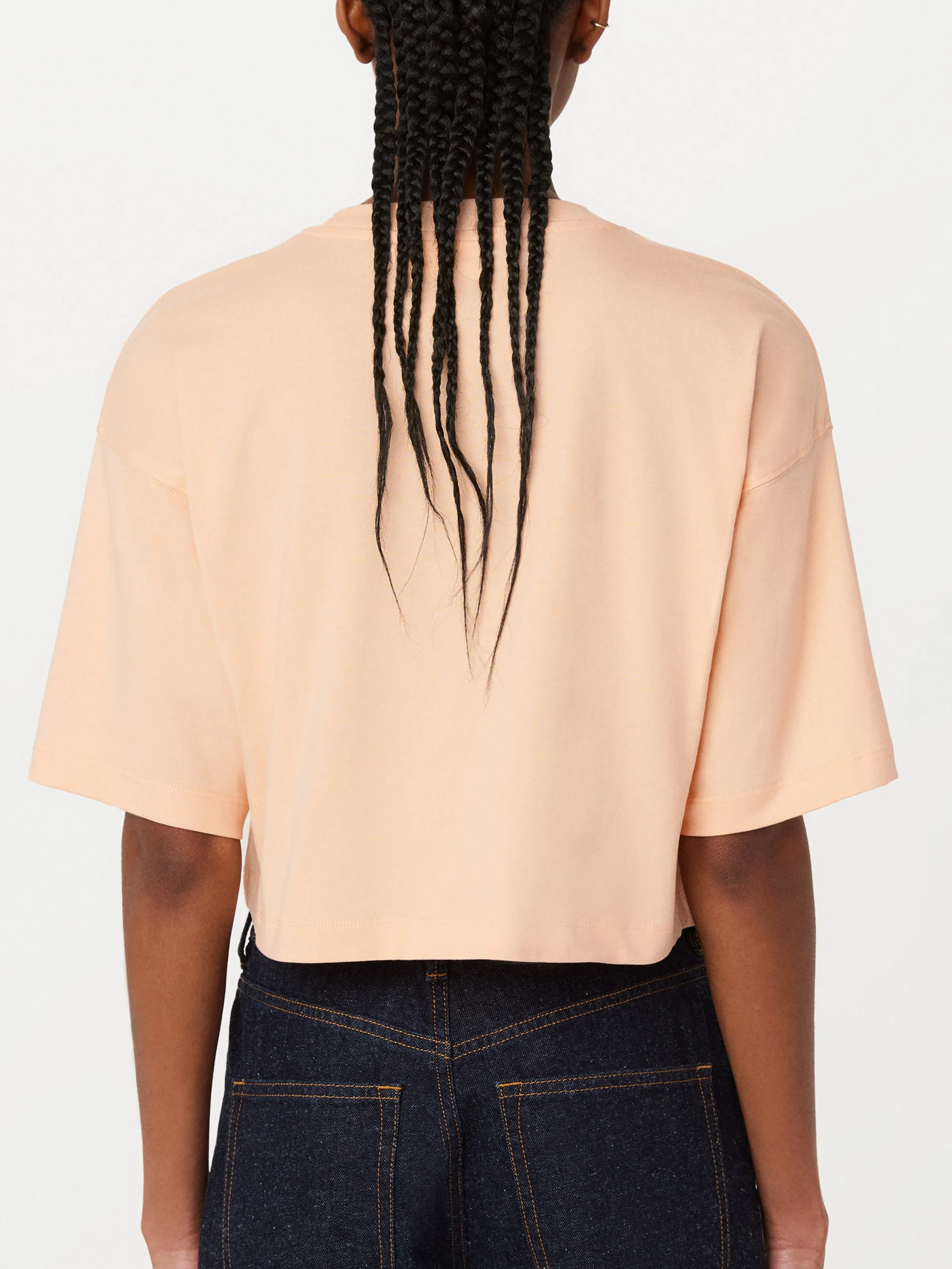 The Cropped Boxy T-Shirt in Peach sold by Frank & Oak product image thumbnail 4