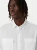 The Short Sleeve Hemp Shirt in Bright White sold by Frank & Oak