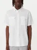 The Short Sleeve Hemp Shirt in Bright White sold by Frank & Oak