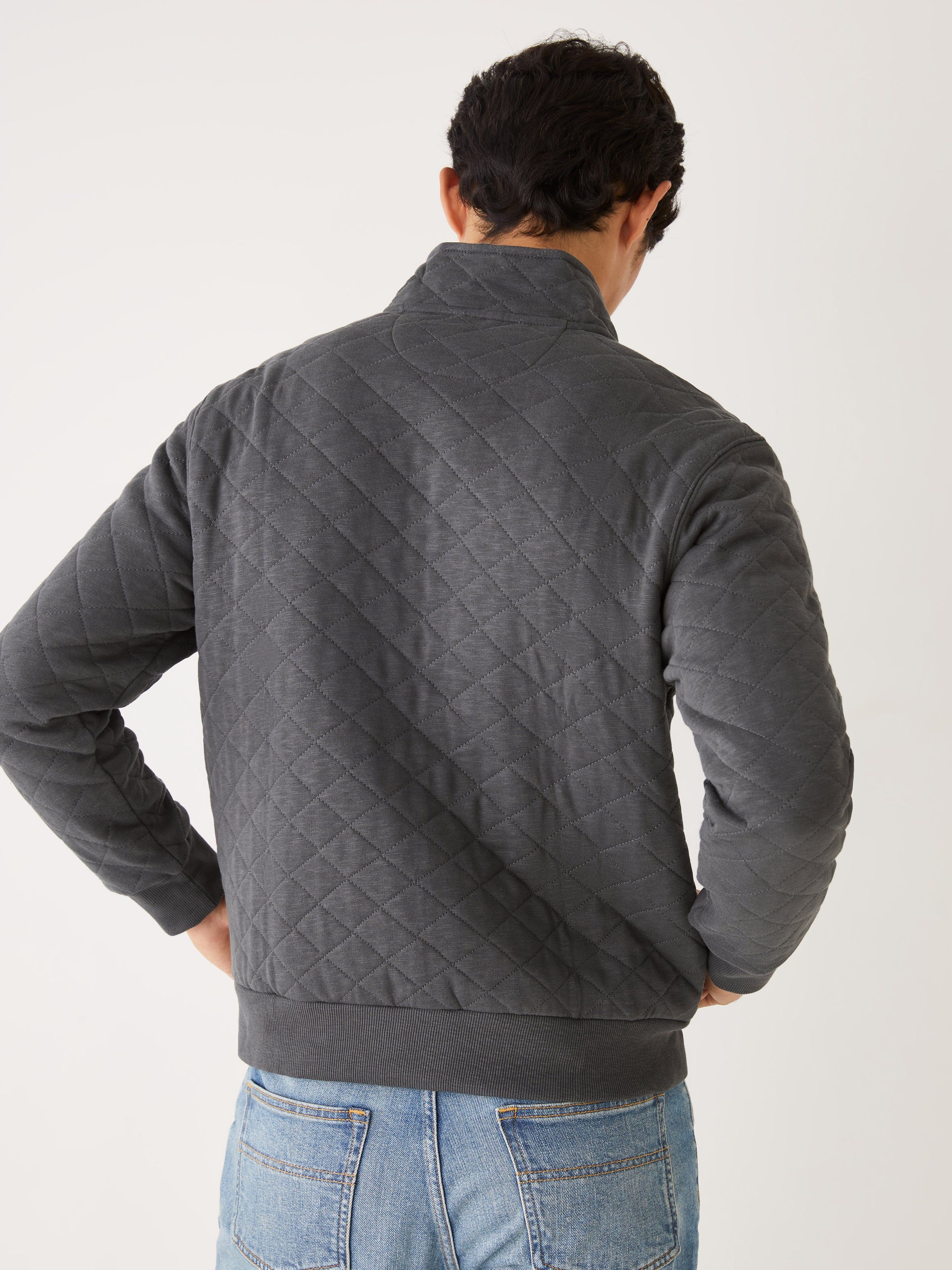The Quilted Pullover in Dark Grey sold by Frank & Oak product image thumbnail 4