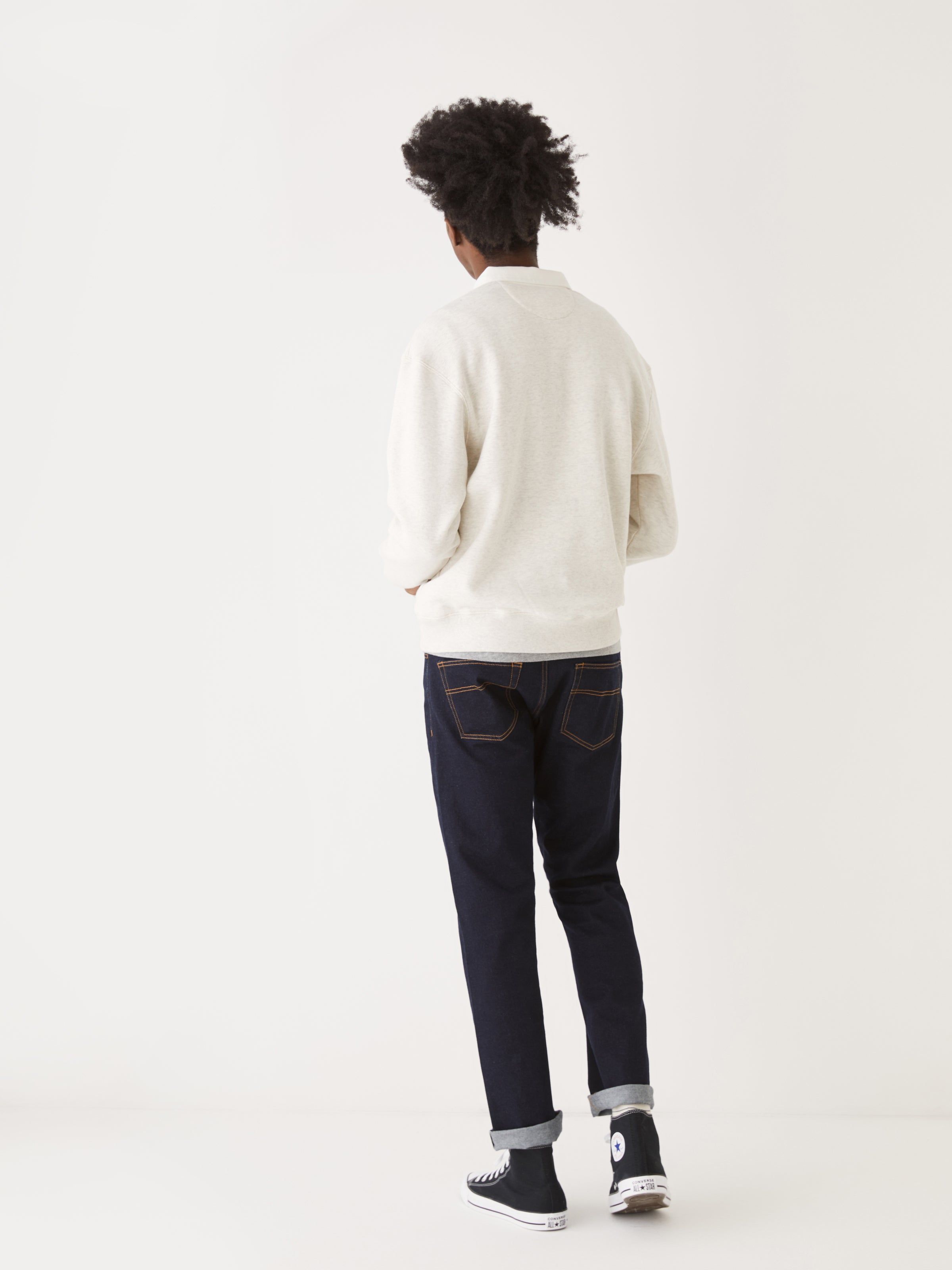 The Fleece Polo Sweatshirt in White sold by Frank & Oak product image thumbnail 7