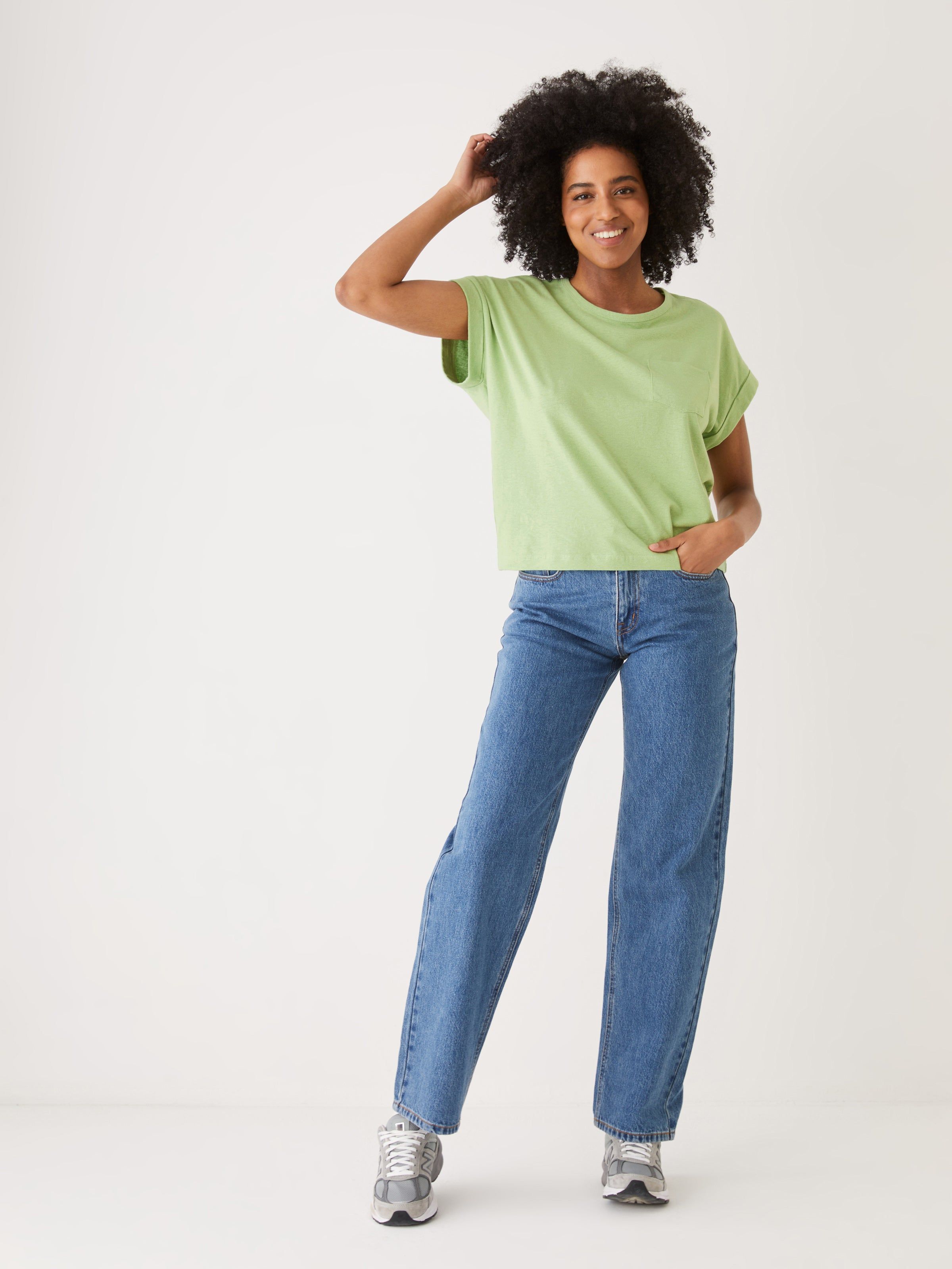 The Supersoft Hemp T-Shirt in Green sold by Frank & Oak