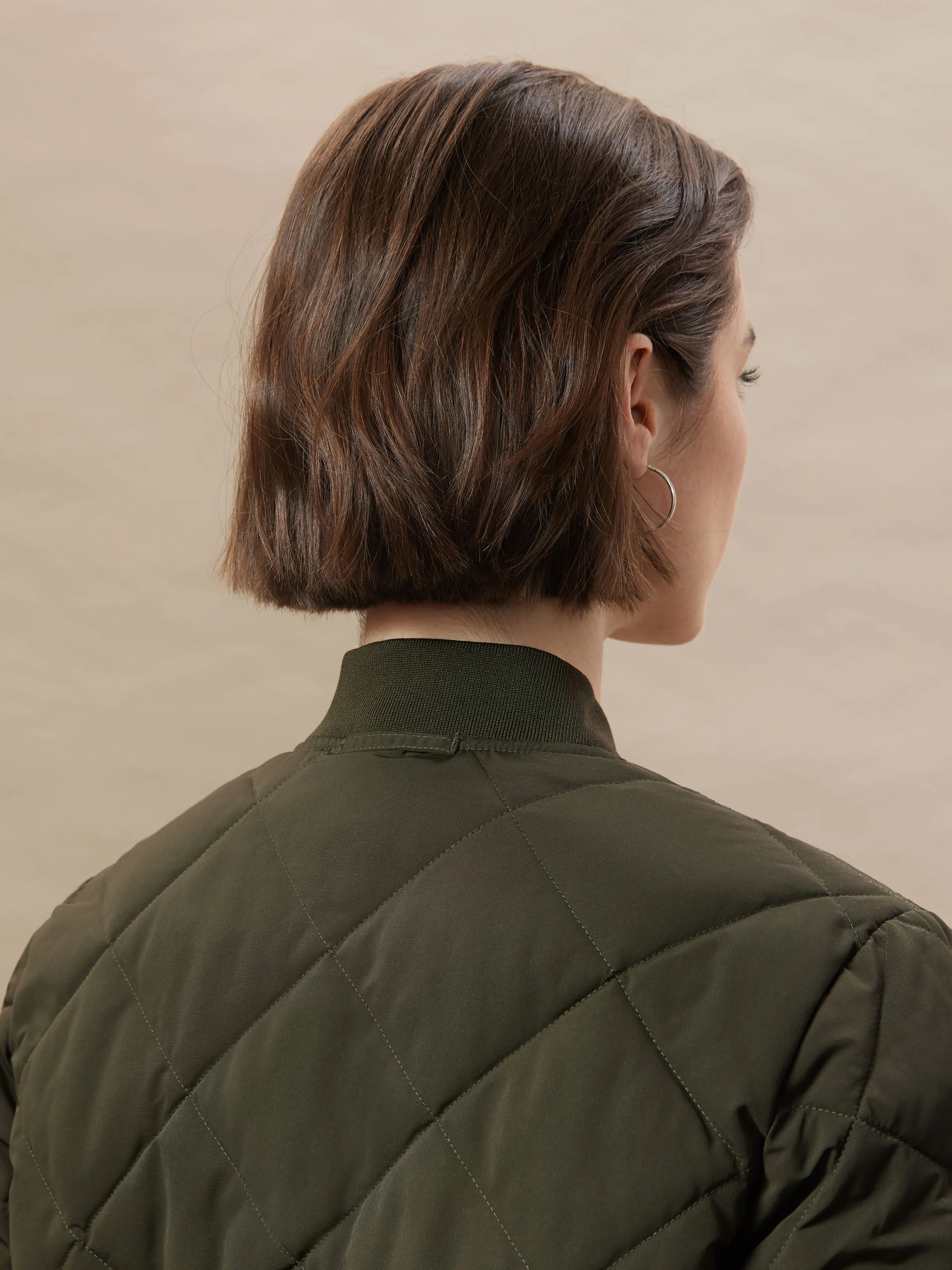 The Skyline Reversible Maxi Bomber in Rosin sold by Frank & Oak product image thumbnail 4