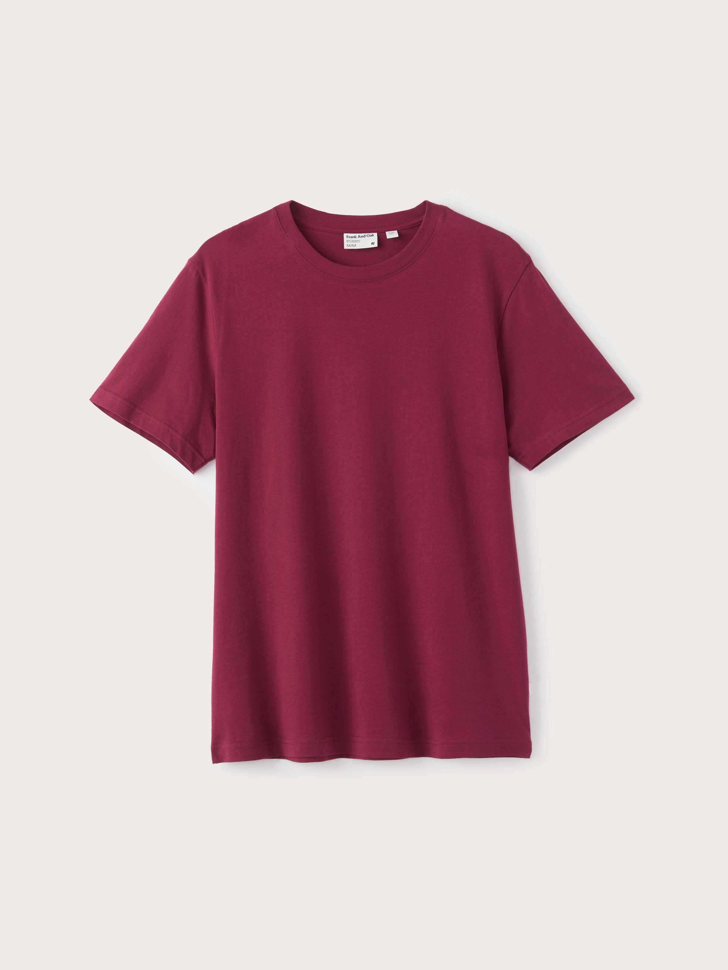 The Slim Fit Essential T-Shirt in Cherry sold by Frank & Oak product image thumbnail 5