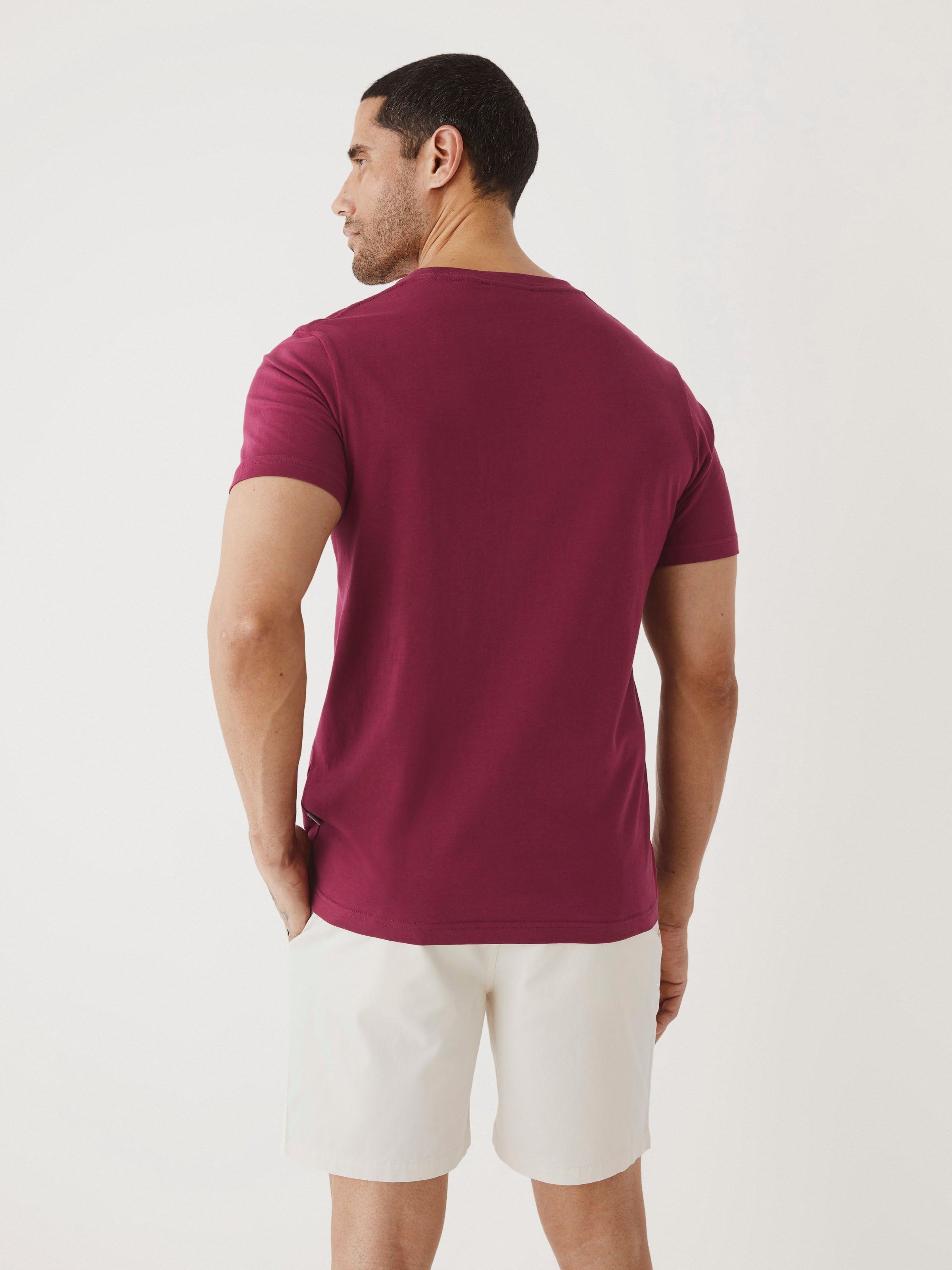 The Slim Fit Essential T-Shirt in Cherry sold by Frank & Oak product image thumbnail 4