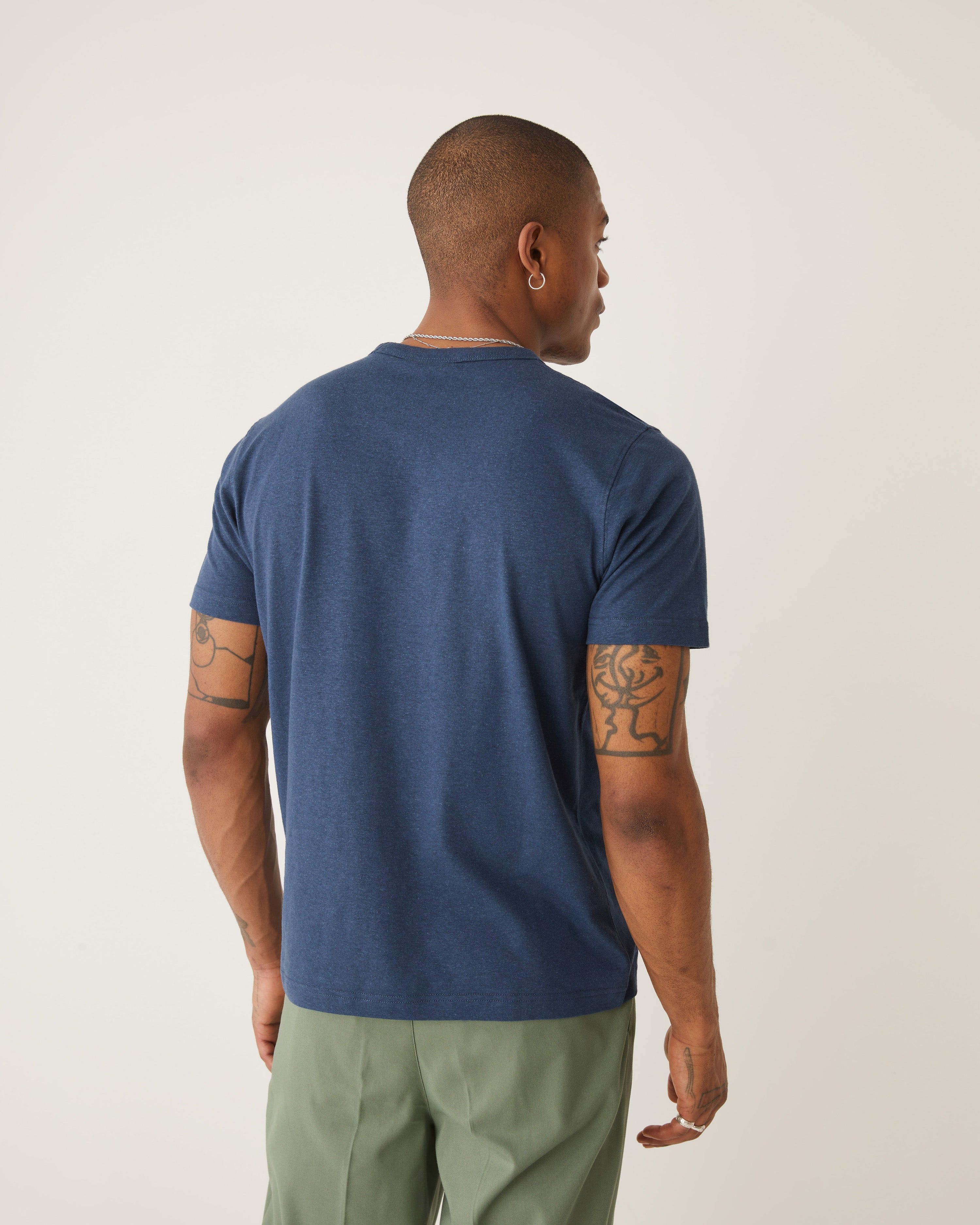 The Slim Fit Hemp T-shirt in Blue sold by Frank & Oak product image thumbnail 4