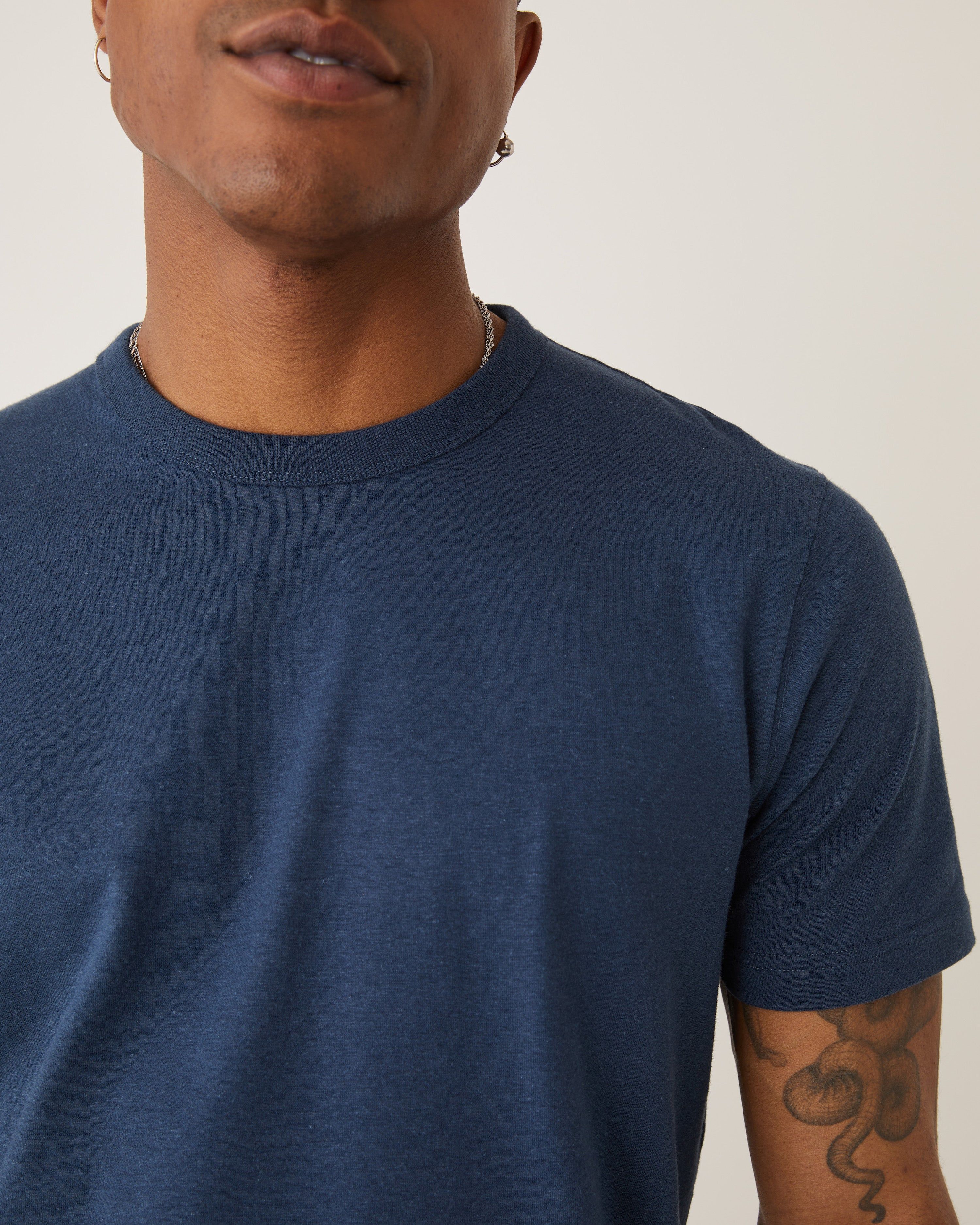 The Slim Fit Hemp T-shirt in Blue sold by Frank & Oak product image thumbnail 3