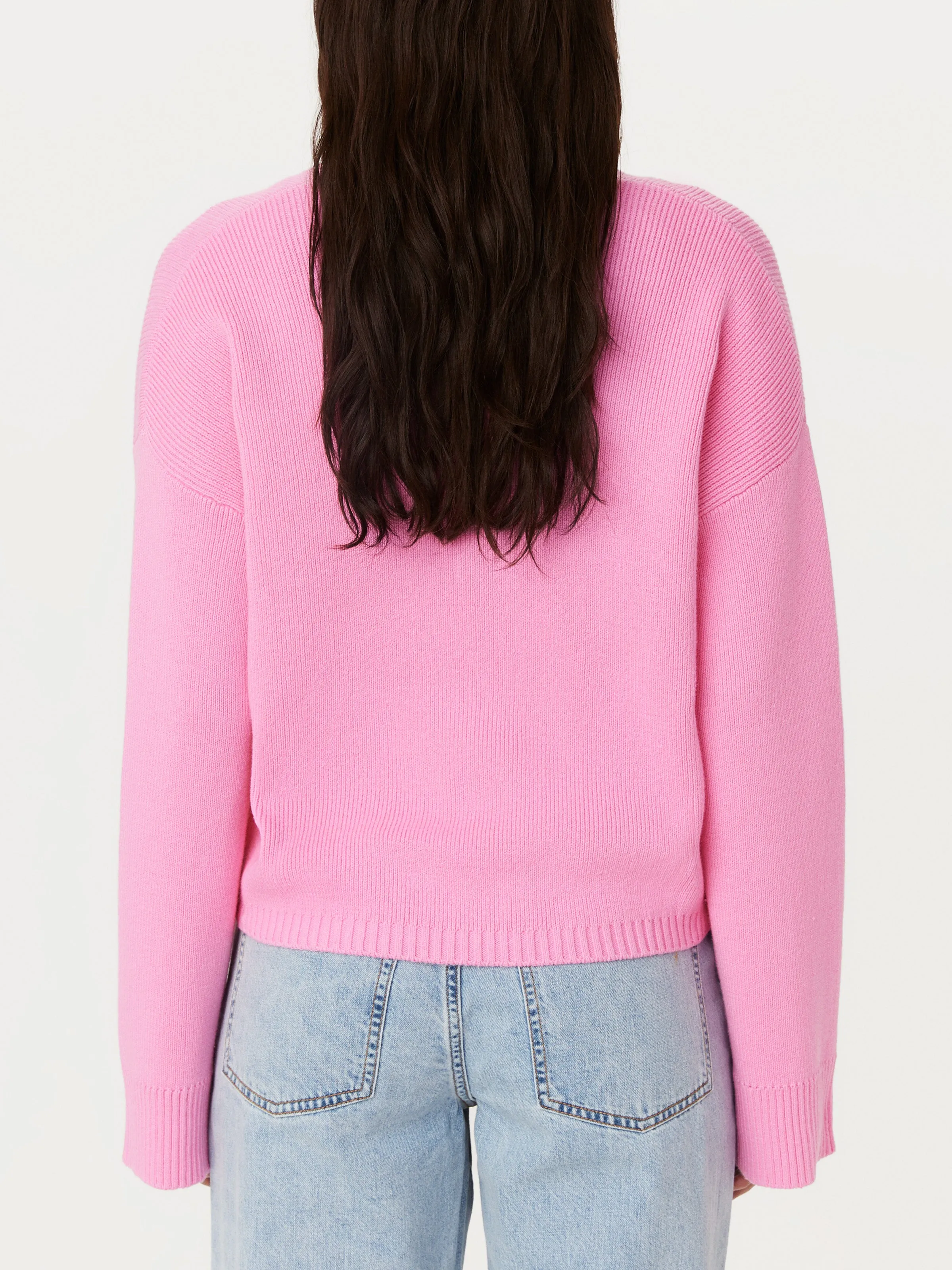 The Bell Sleeve Zip Up Sweater in Orchid sold by Frank & Oak product image thumbnail 4