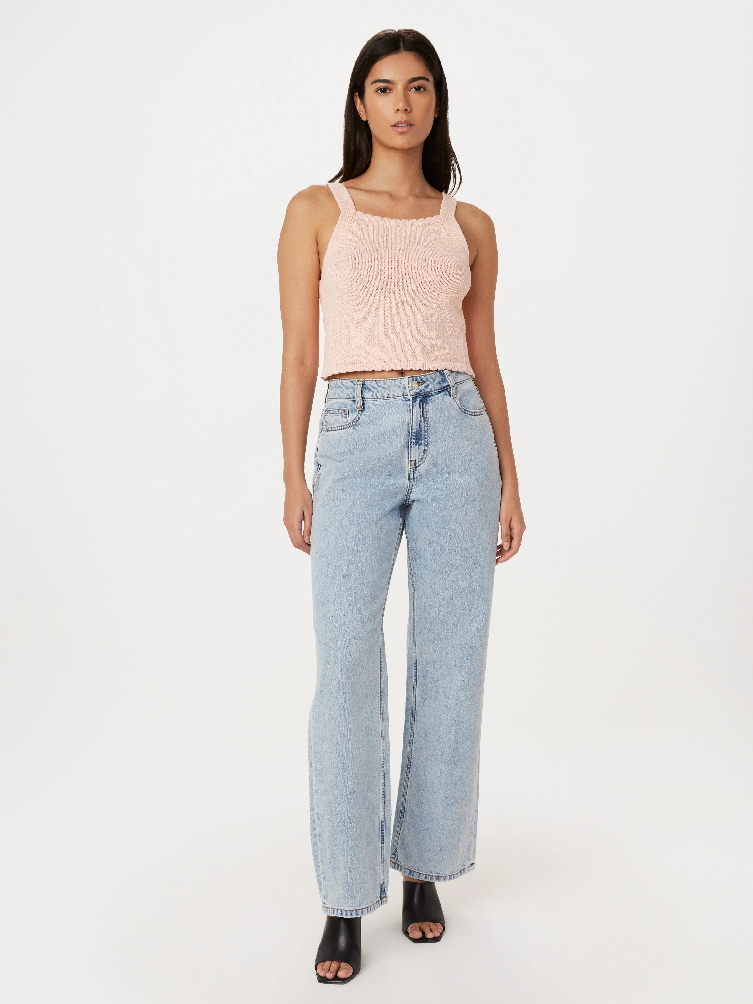 The Crochet Knit Tank in Light Pink sold by Frank & Oak product image thumbnail 2