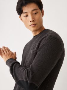 The Crewneck Utility Sweater in Dark Grey sold by Frank & Oak