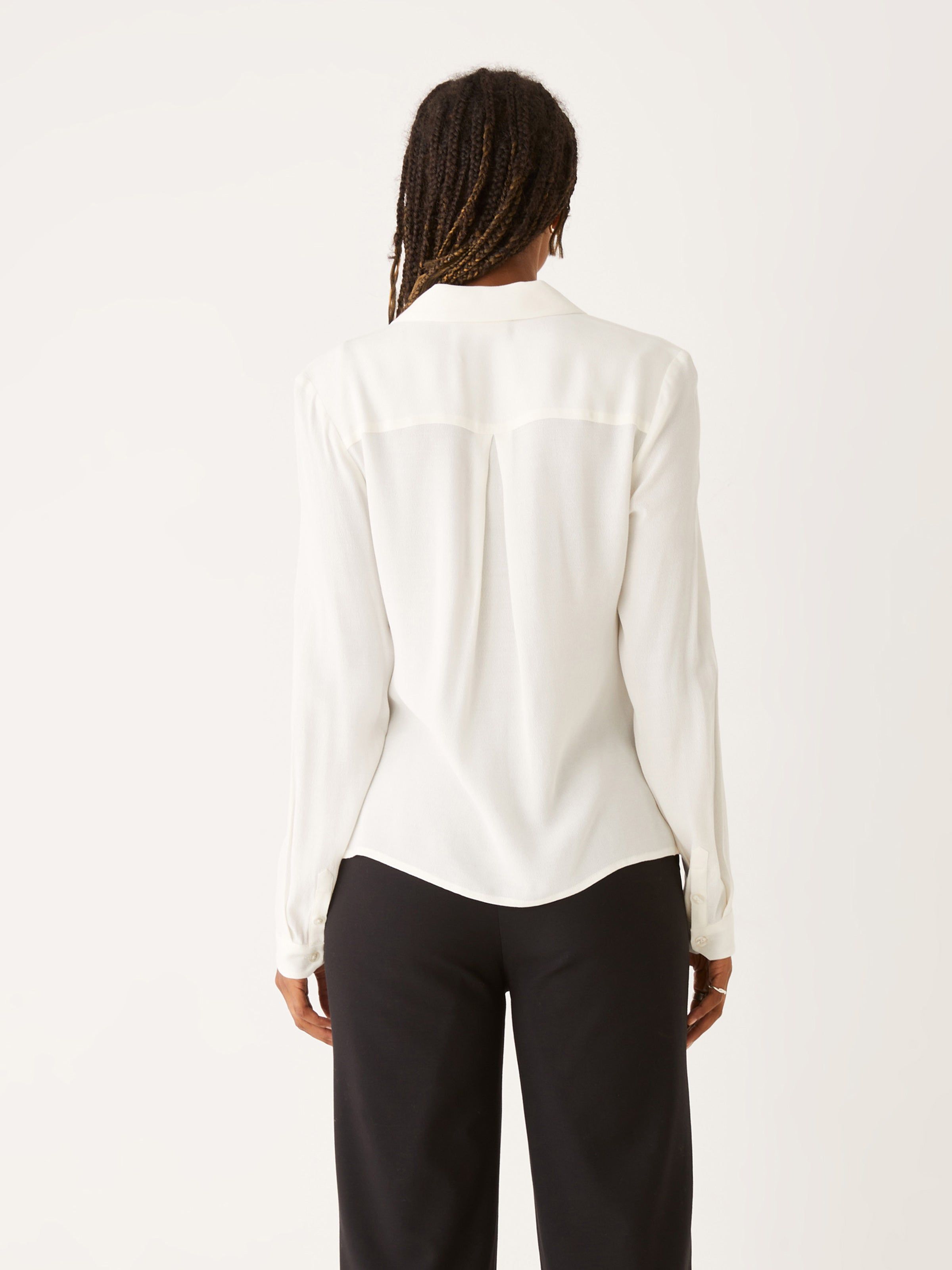 The Long Sleeve Camp Collar Blouse in White sold by Frank & Oak product image thumbnail 3
