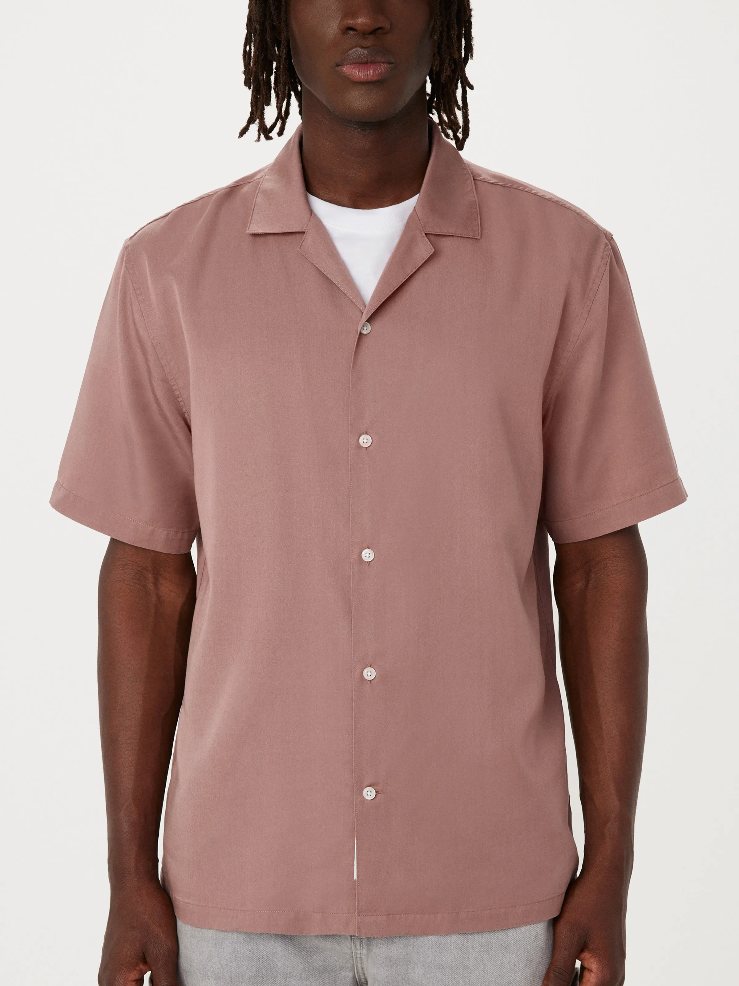 The Fluid Camp Collar Shirt in Twilight Mauve sold by Frank & Oak product image thumbnail 3