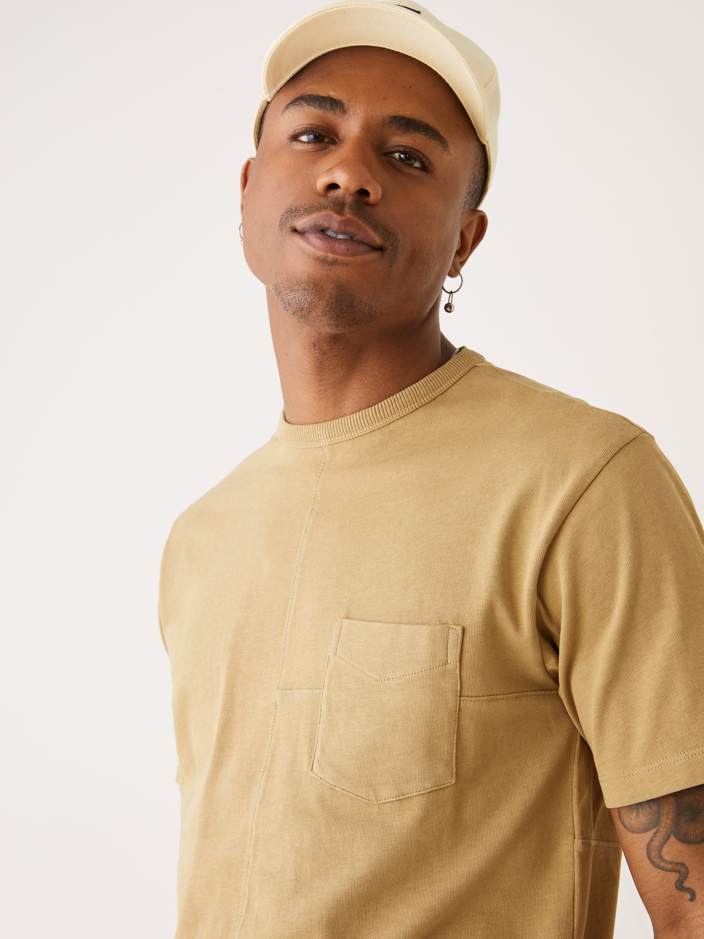 The Washed Relaxed T-Shirt in Sponge Green sold by Frank & Oak