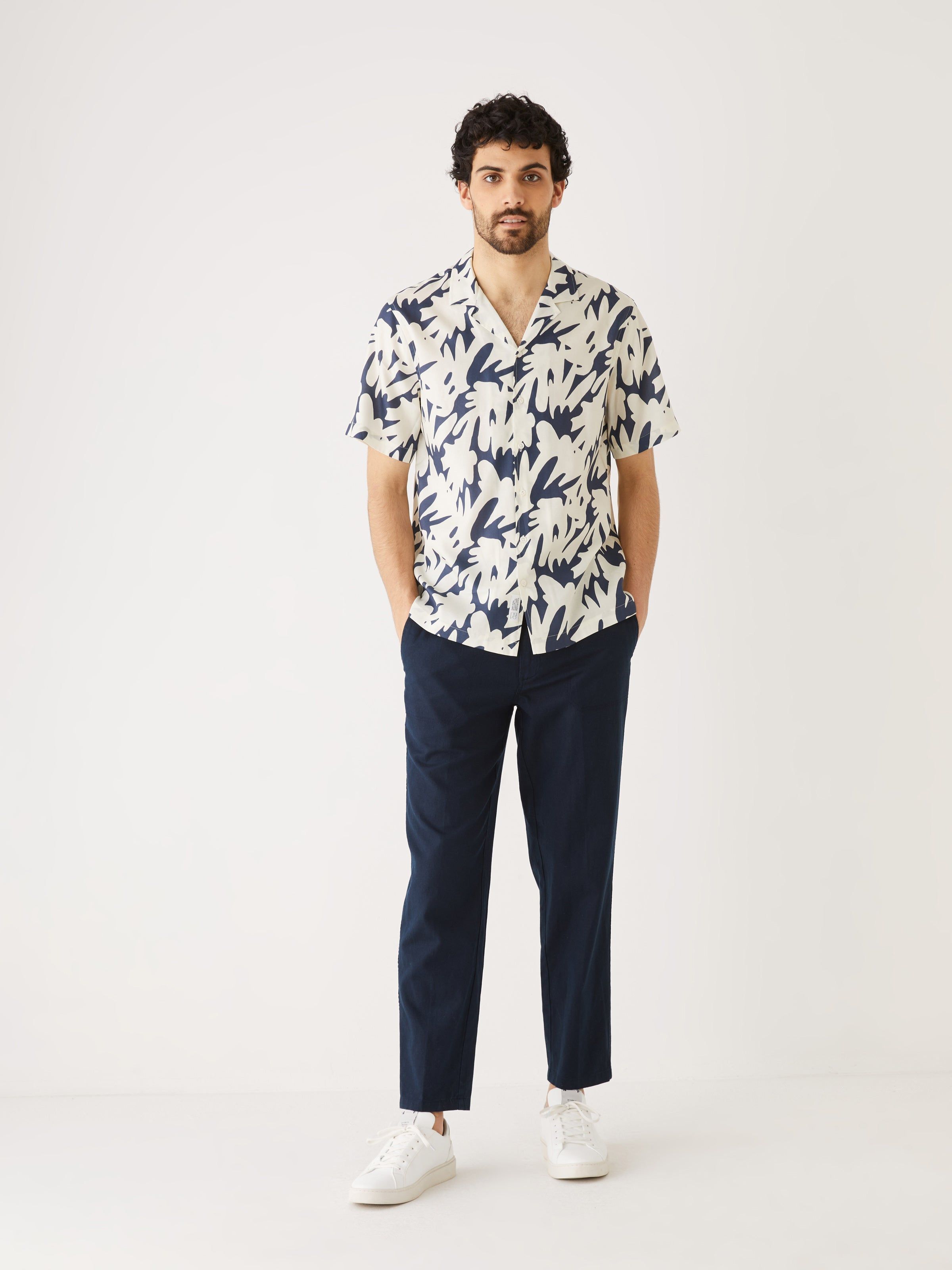 The Printed Resort Shirt in Indigo sold by Frank & Oak product image thumbnail 3