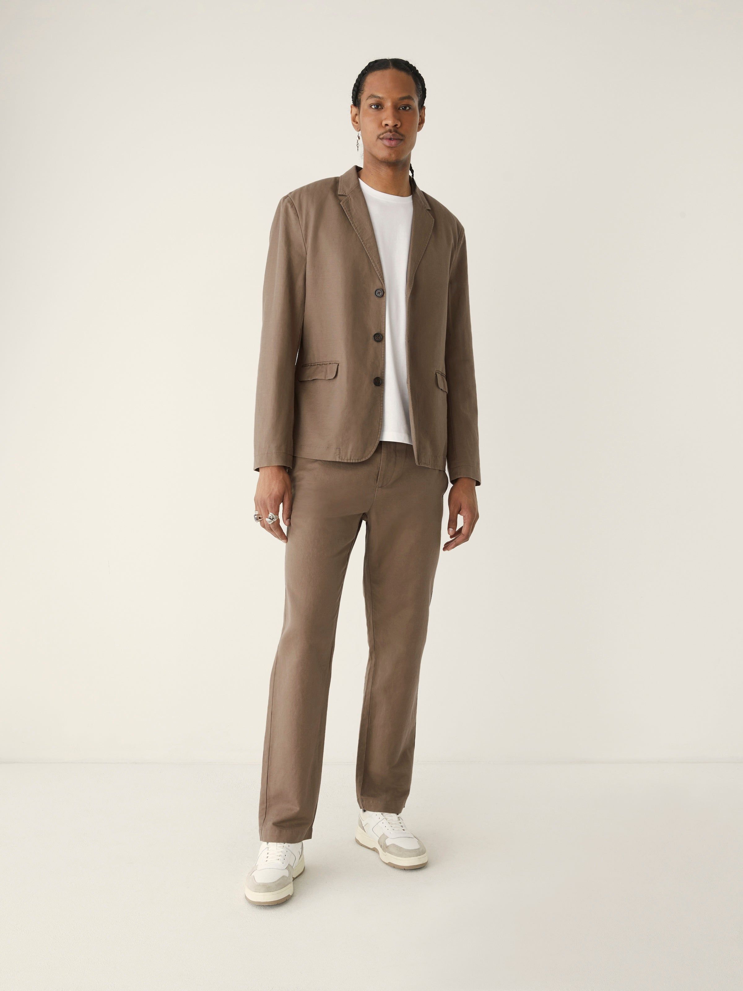The 3-Button Blazer in Beige sold by Frank & Oak product image thumbnail 3